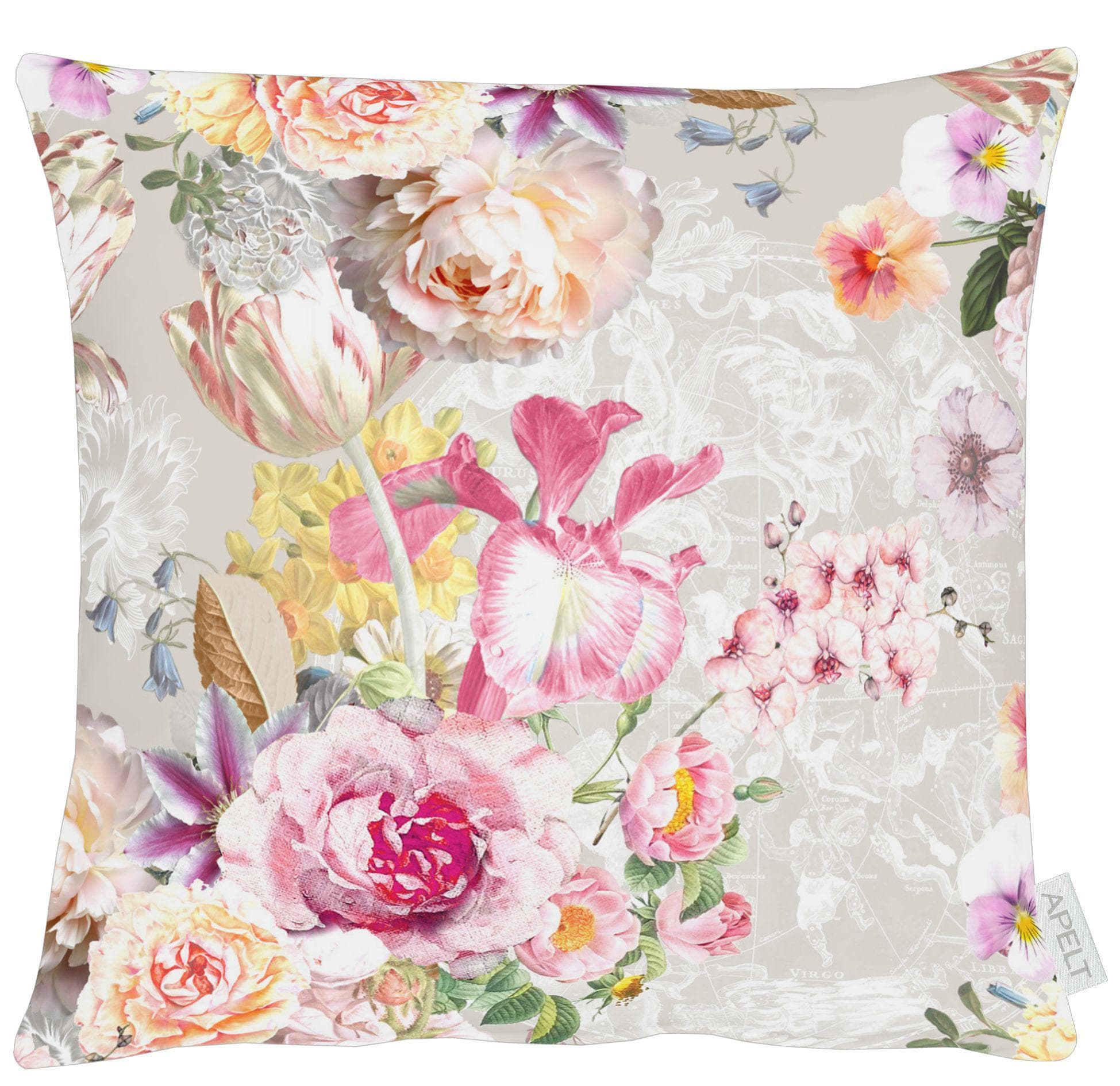 Dekokissen APELT 5451 Altrosa-Grau Polyester-Baumwolle