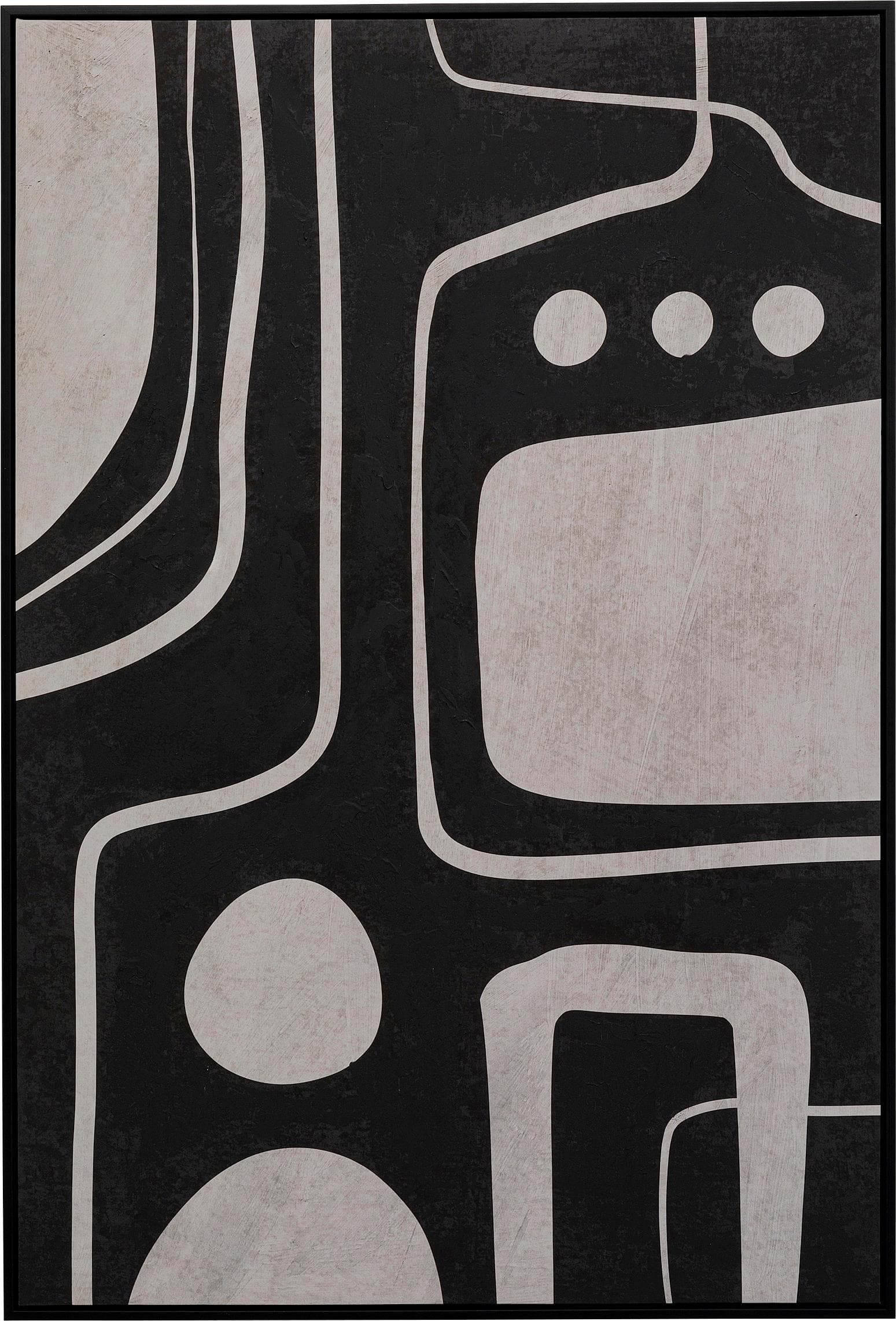 KARE DESIGN Leinwandbild Allegro Shades Schwarz Natur 73x113 cm