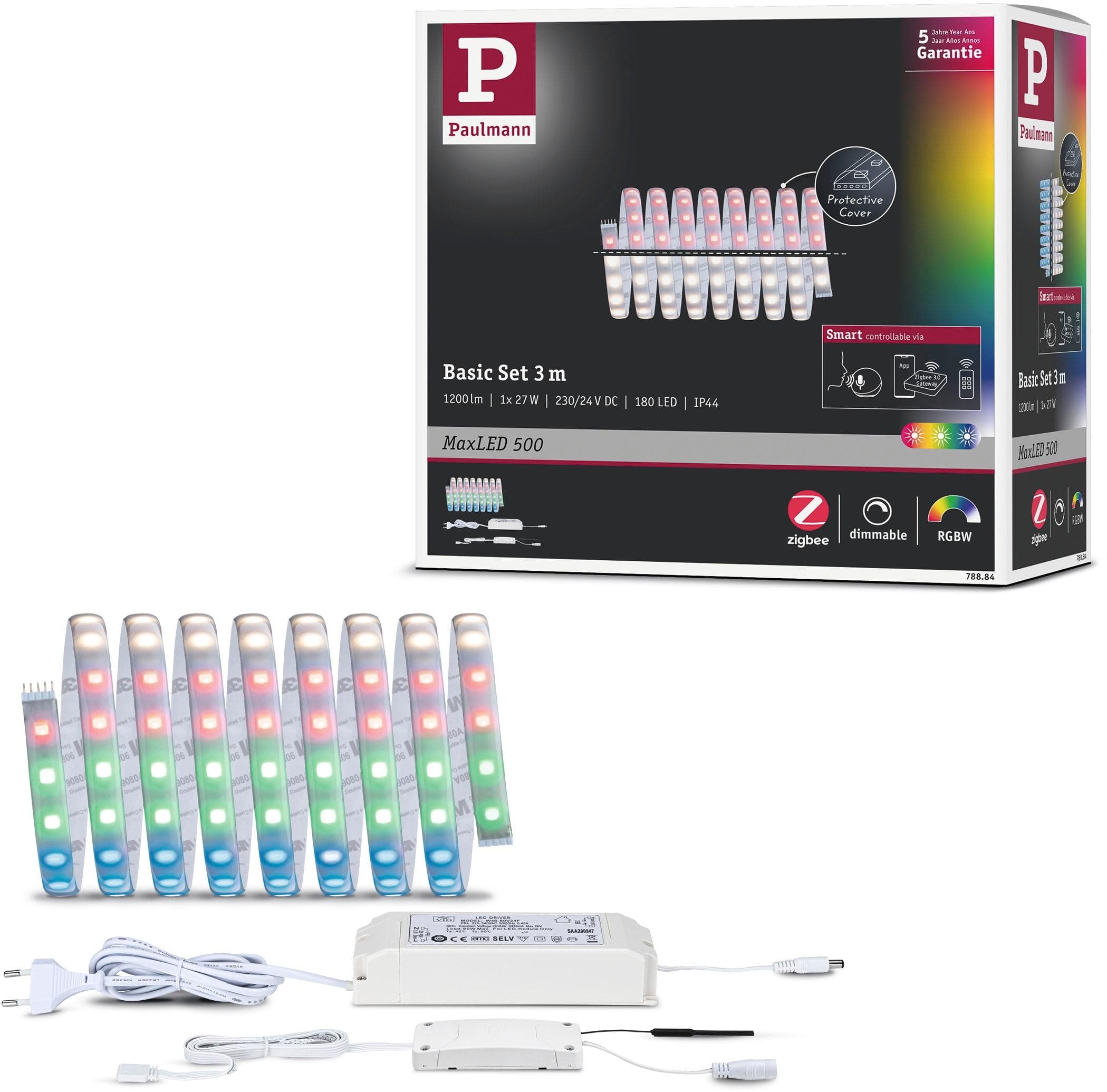 Paulmann MaxLED 500 Basisset IP44 RGBW ZigBee 3m