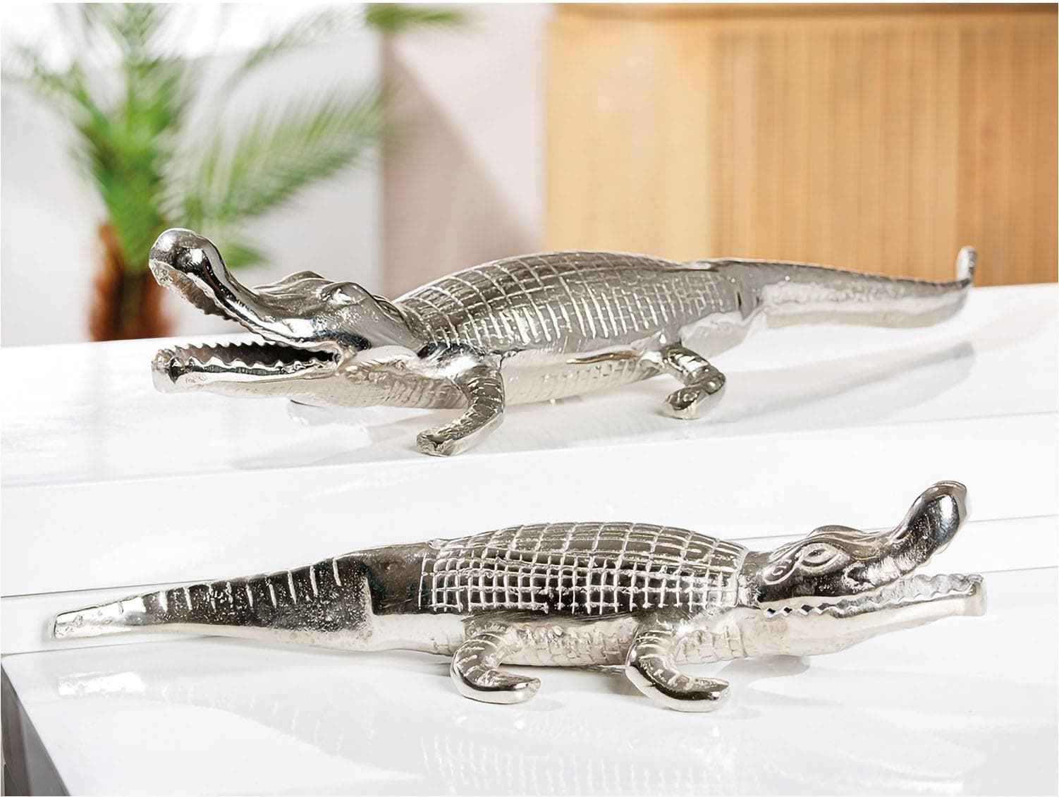 Silberne Tierfigur aus Aluminium