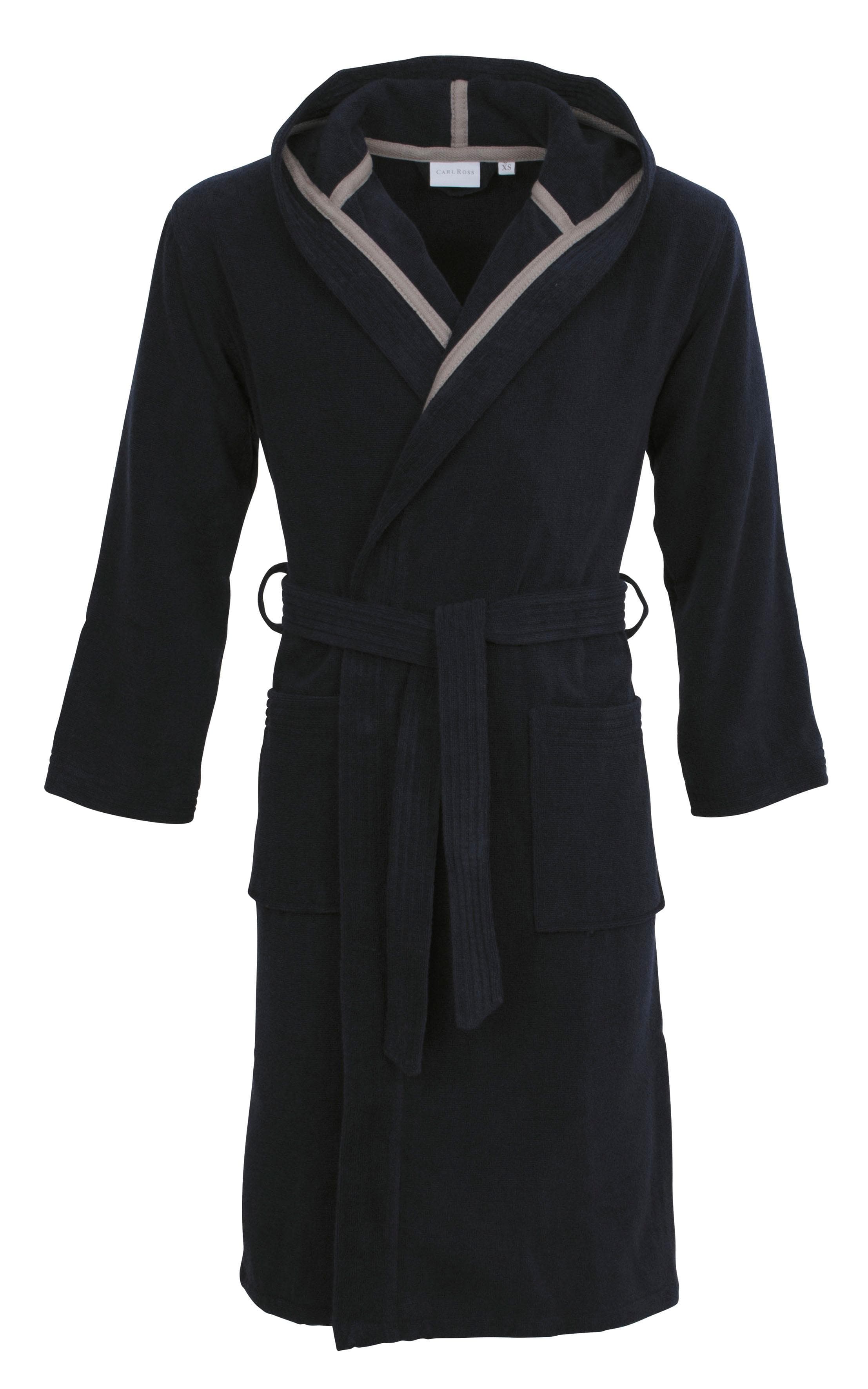 Unisex Bademantel Carl Ross Walkfrottier blau S