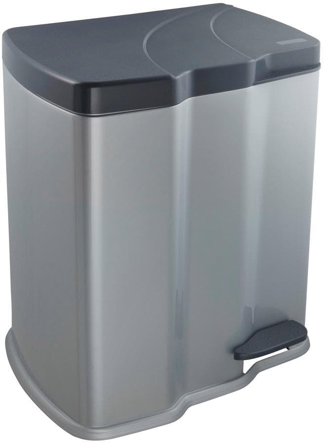 Mülleimer KEEEPER Gunnar Treteimer 7l + 15l Kunststoff Anthrazit