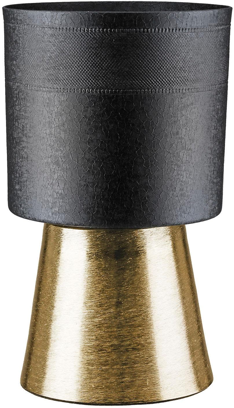 Casablanca by Gilde Tischvase Übertopf zylindrisch Nama Schwarz