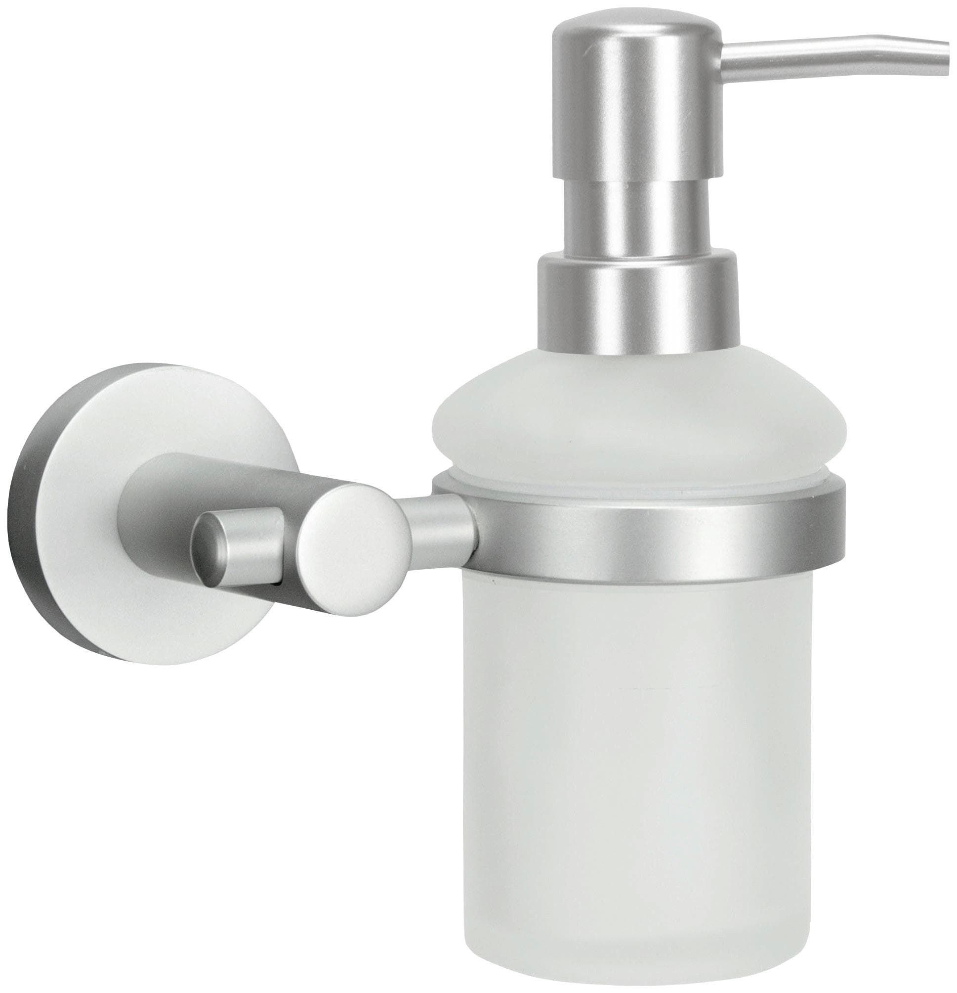 Kleine Wolke Apollo Seifenspender Glas/Aluminium Wandmontage