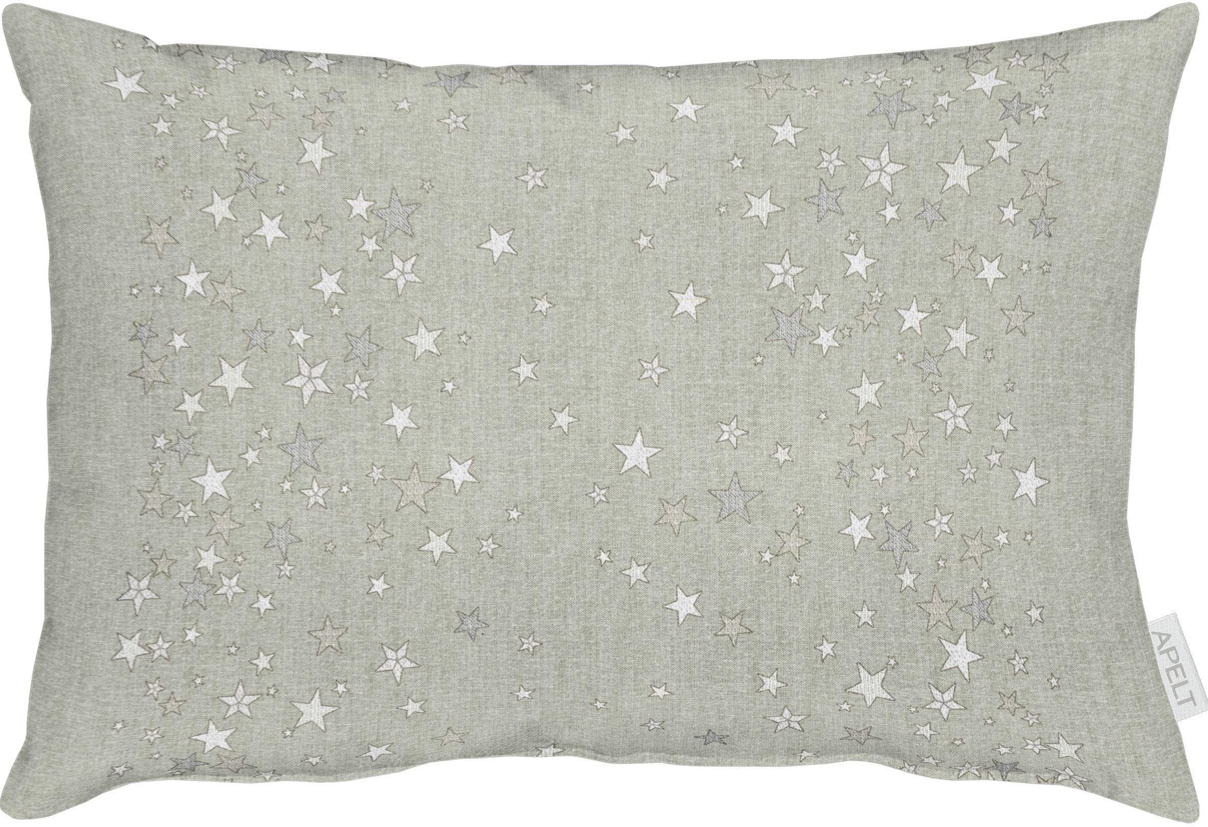 APELT Dekokissen Sternenmuster mit Lurexfäden