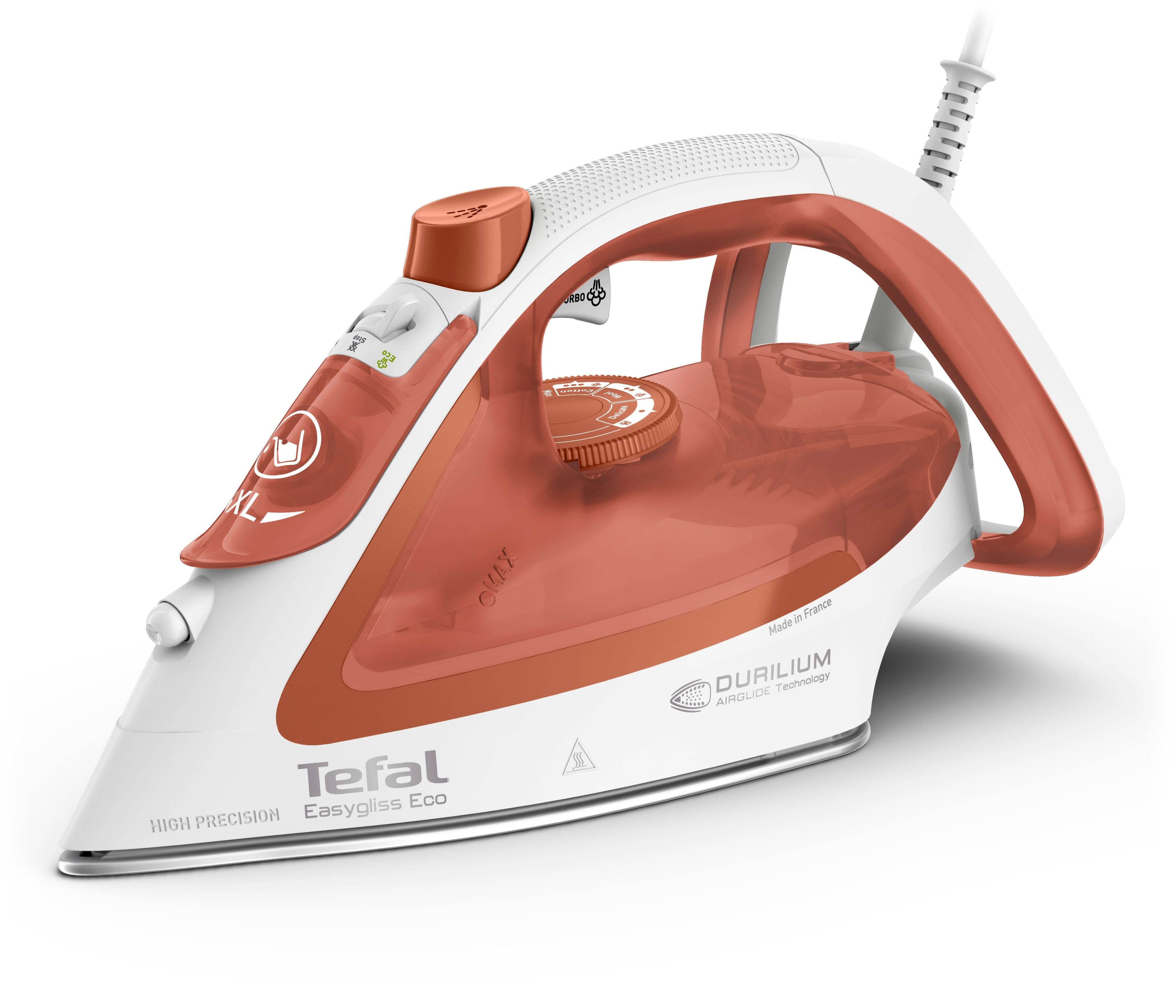 TEFAL Dampfbügeleisen FV5782 Easygliss Eco Orange/Weiß