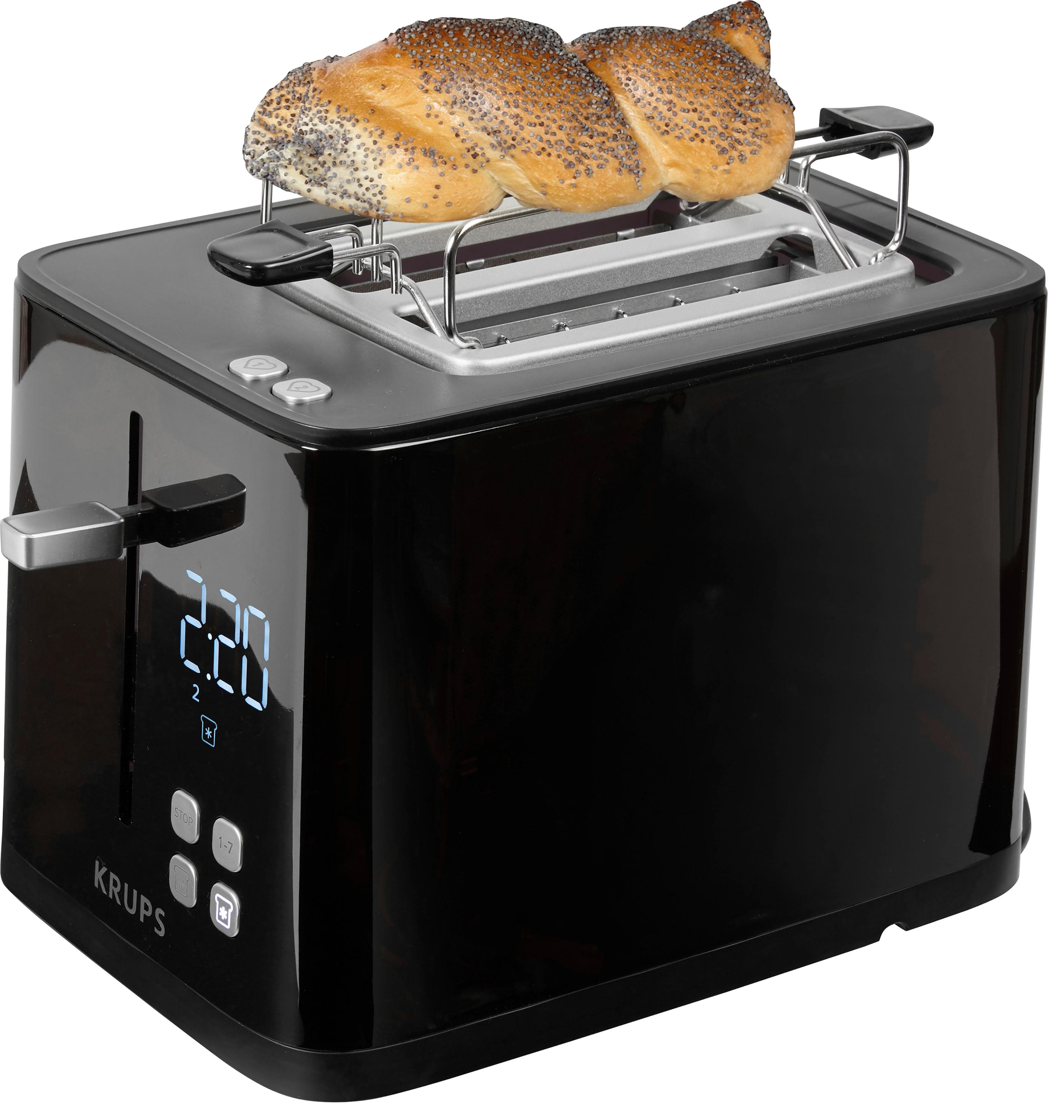 KRUPS Toaster KH6418 Smart'n Light Schwarz 7 Bräunungsstufen