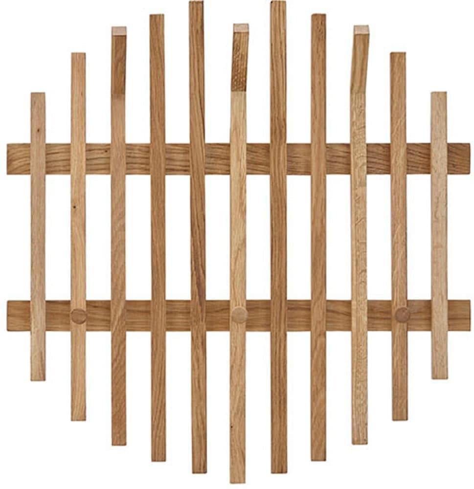 MCA FURNITURE BANTRY Garderobenpaneel Eiche Massivholz 6 Haken