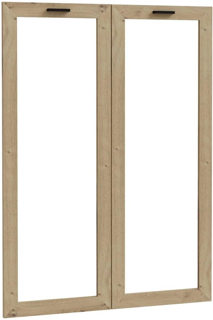 FORTE Schranktür Goldsboro Braun Artisan Eiche Glas