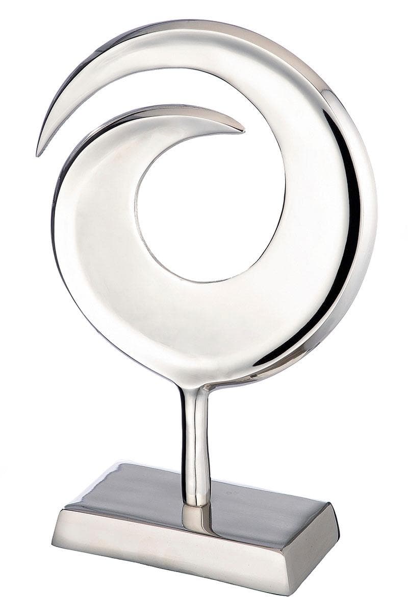 Dekofigur GILDE "Skulptur Swirl" Silber Aluminium