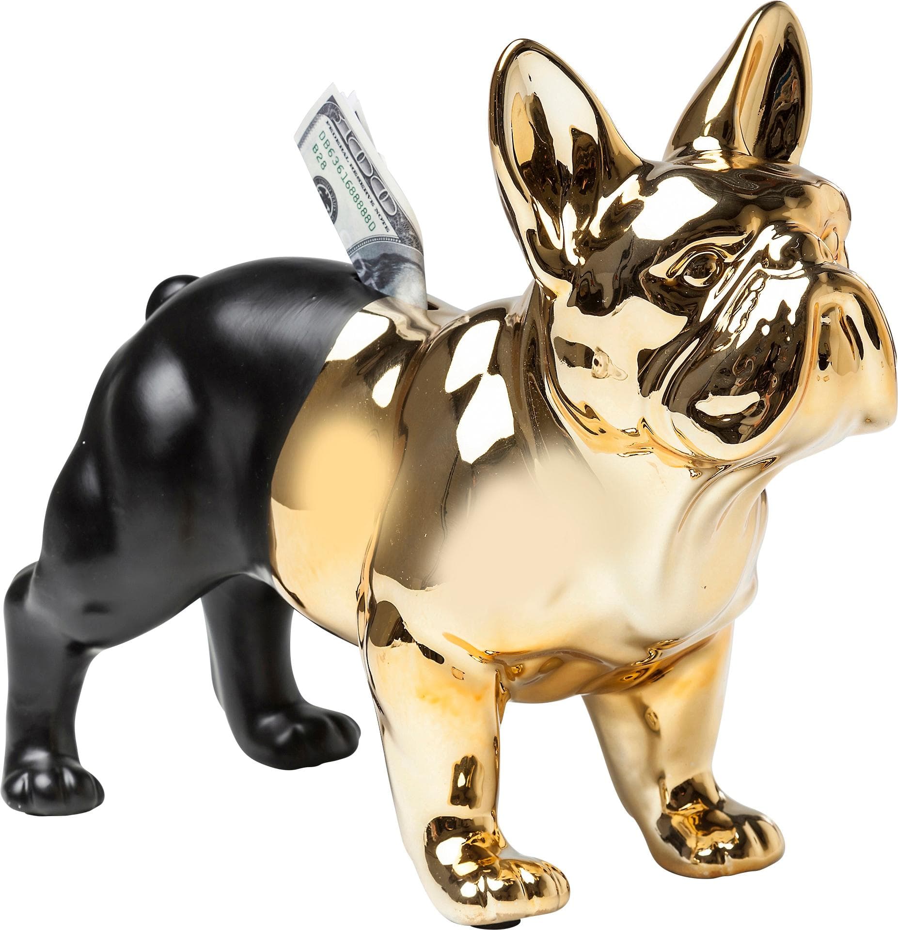 KARE DESIGN Spardose Bulldog Gold-Schwarz Schmuckkasten