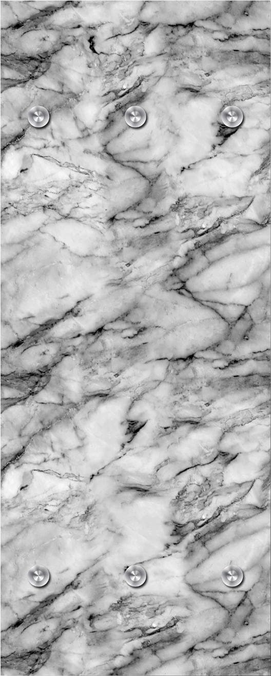 QUEENCE Garderobenleiste Marmor Grau mit 6 Haken