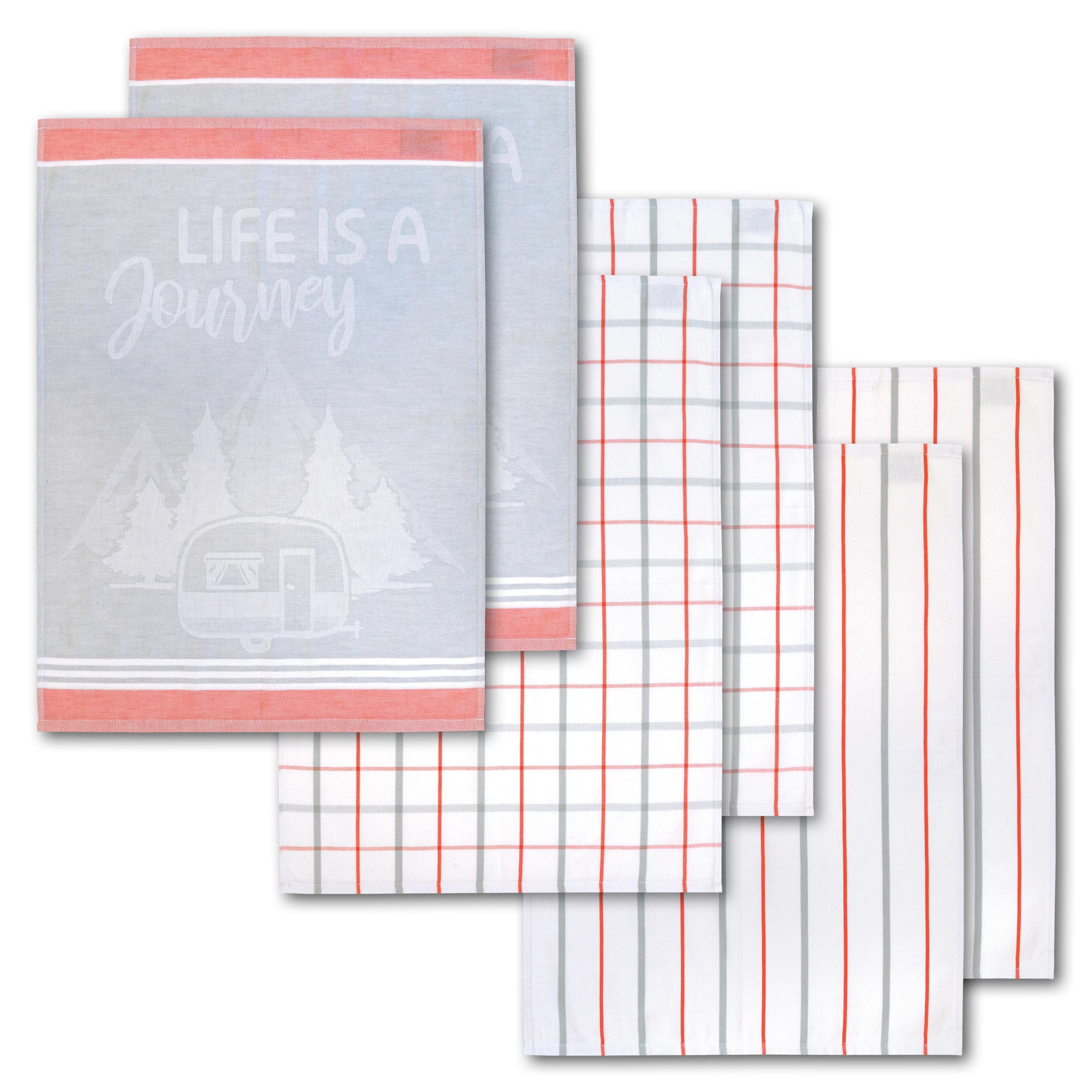 Dyckhoff Geschirrtuch Journey Set - Sommerliche Baumwolltücher mit Motiven