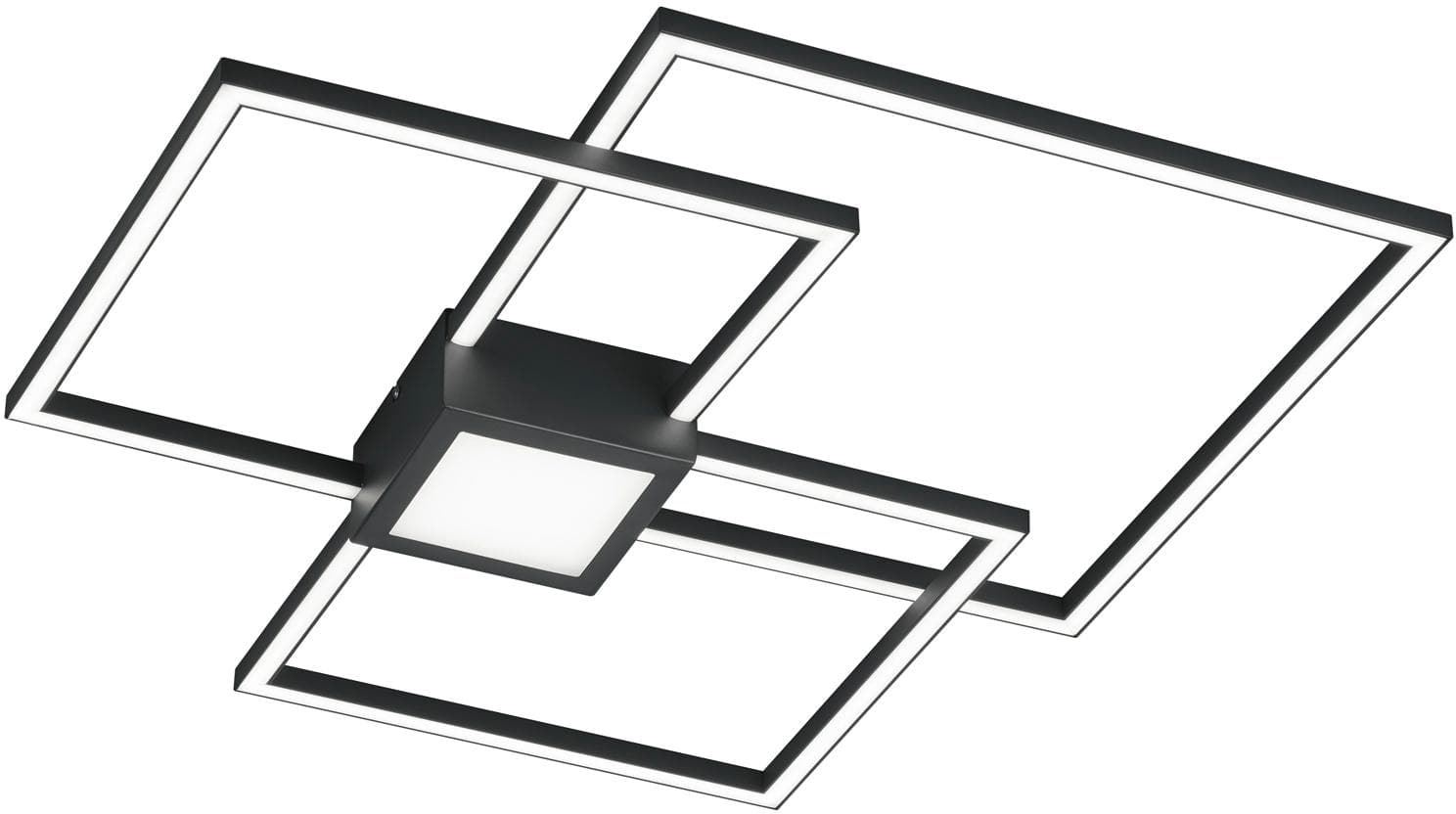 TRIO LED Deckenleuchte Hydra anthrazit eckig dimmbar