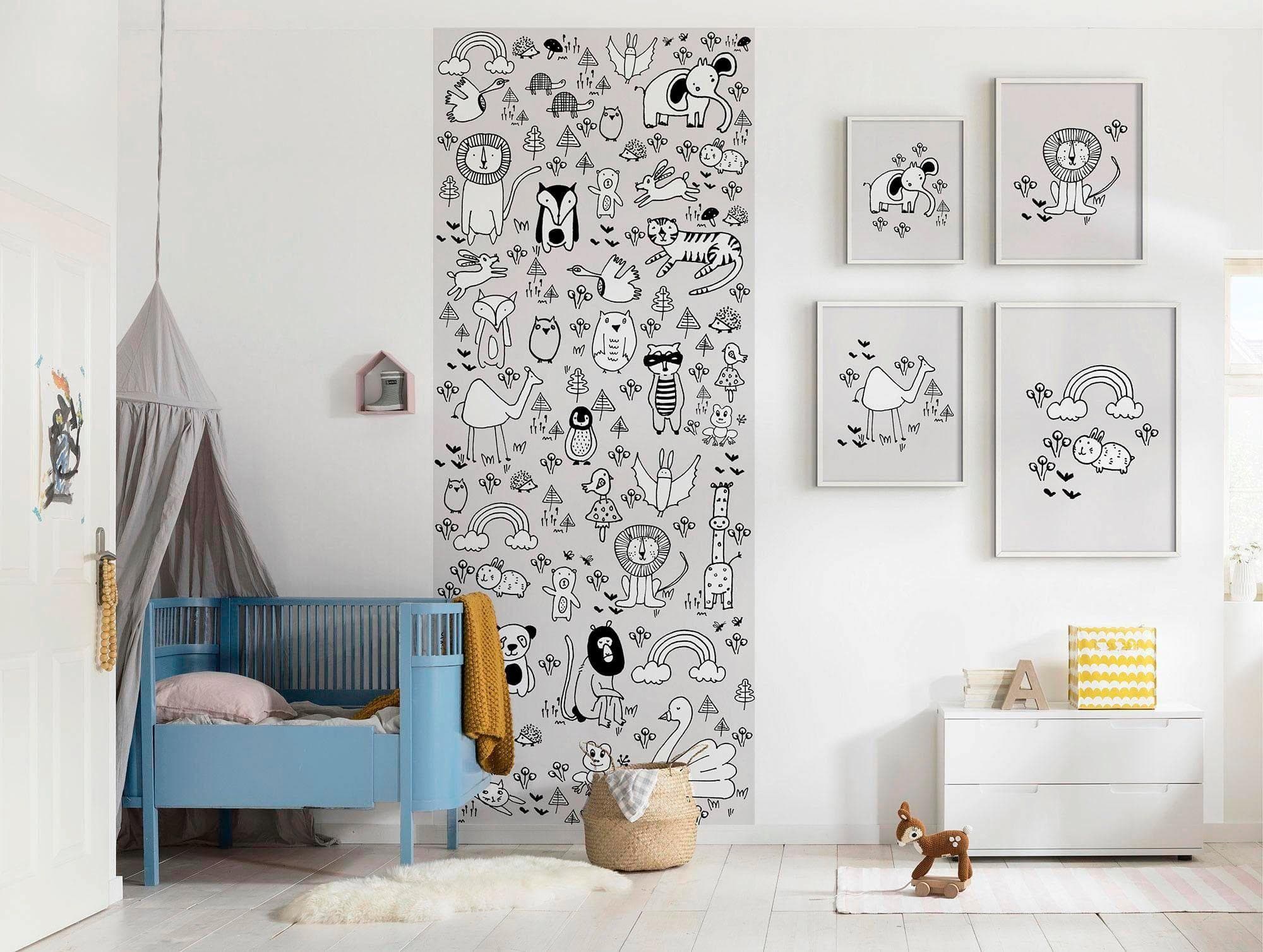 Komar Poster Scribble Lion Bunt Wandbild Kinderzimmer