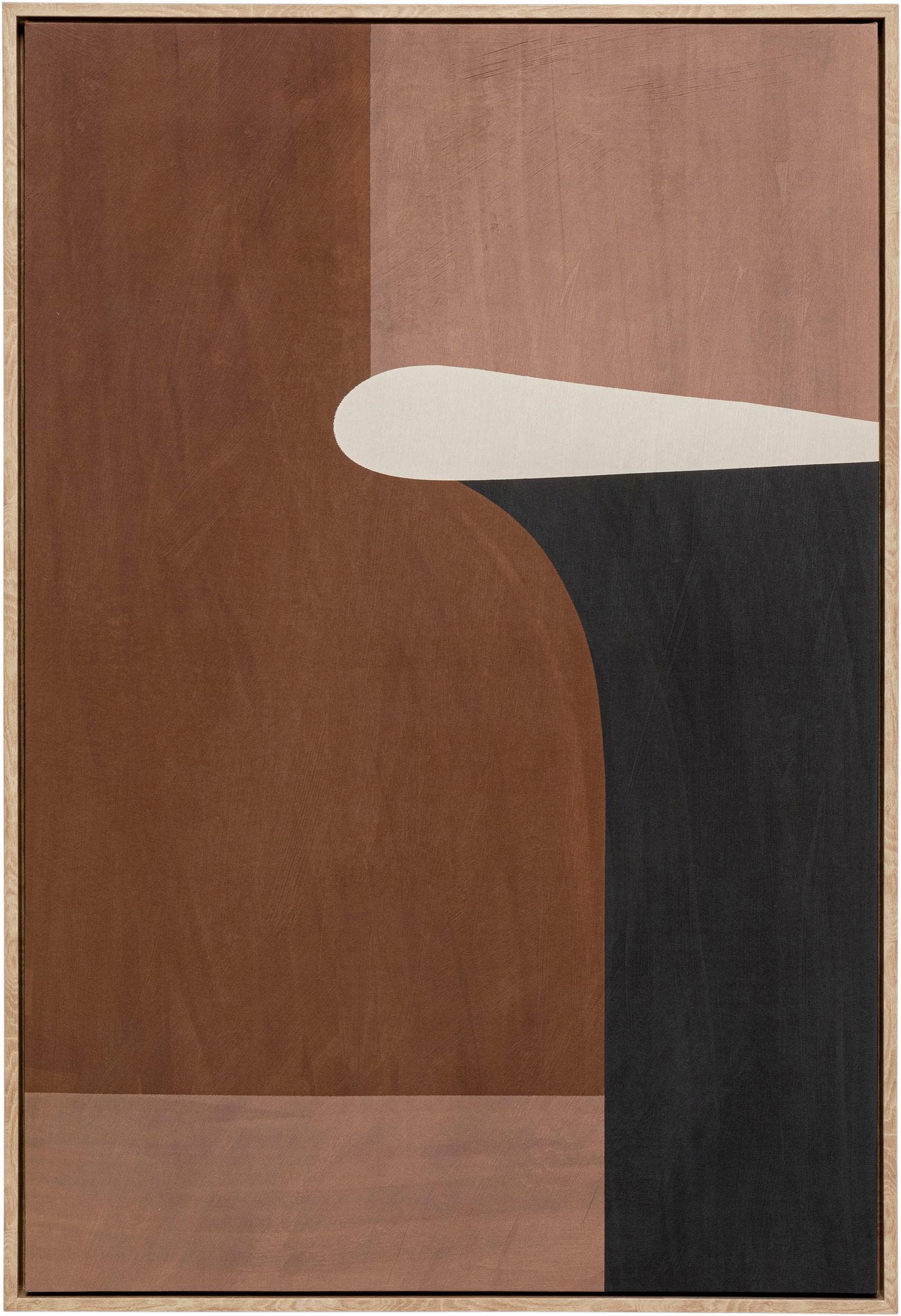 KARE DESIGN Leinwandbild Classic Shape Blacky Braun Beige Schwarz