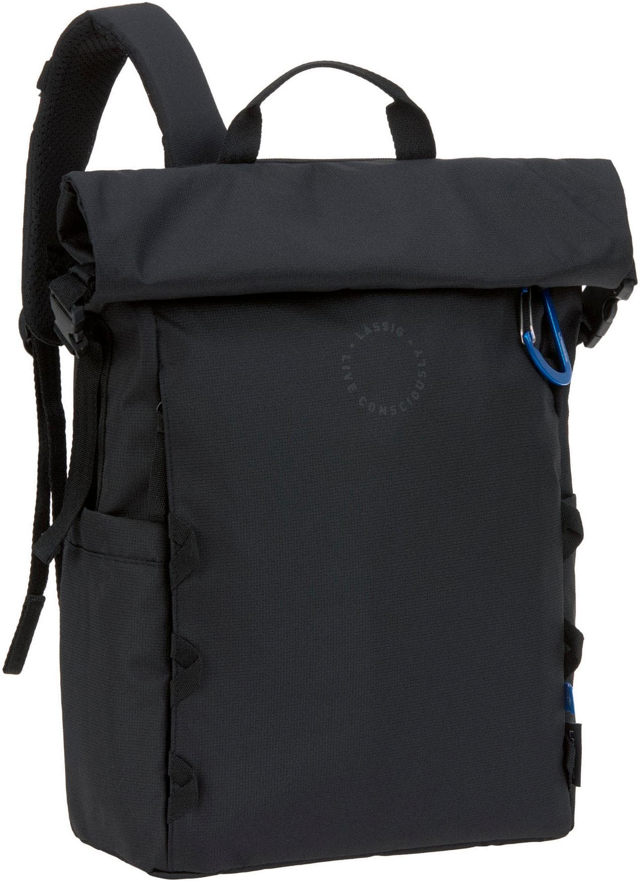 LÄSSIG Wickelrucksack Outdoor Rolltop Backpack Schwarz