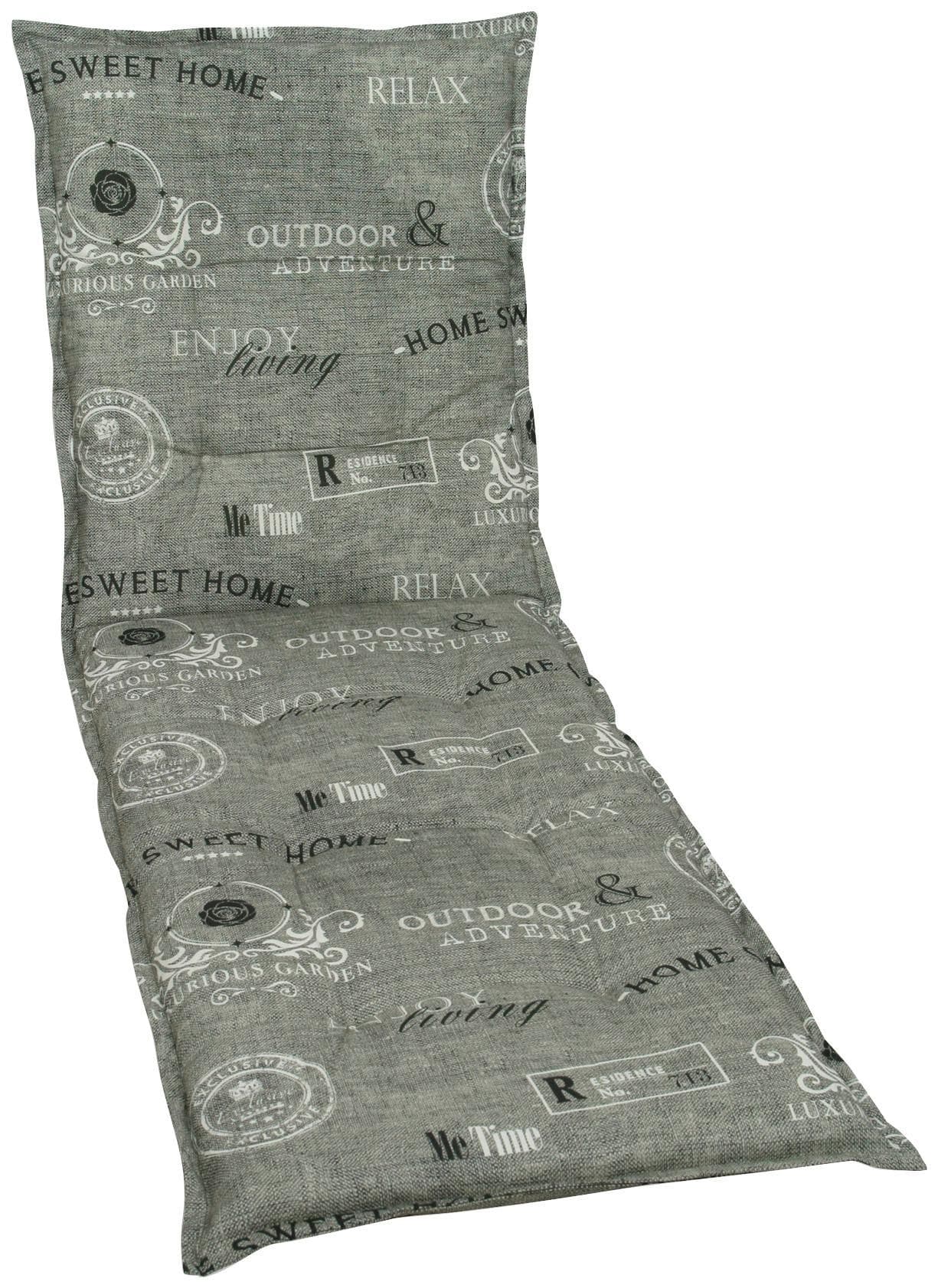 GO-DE Liegenauflage Hellgrau Gemustert mit Stehsaum