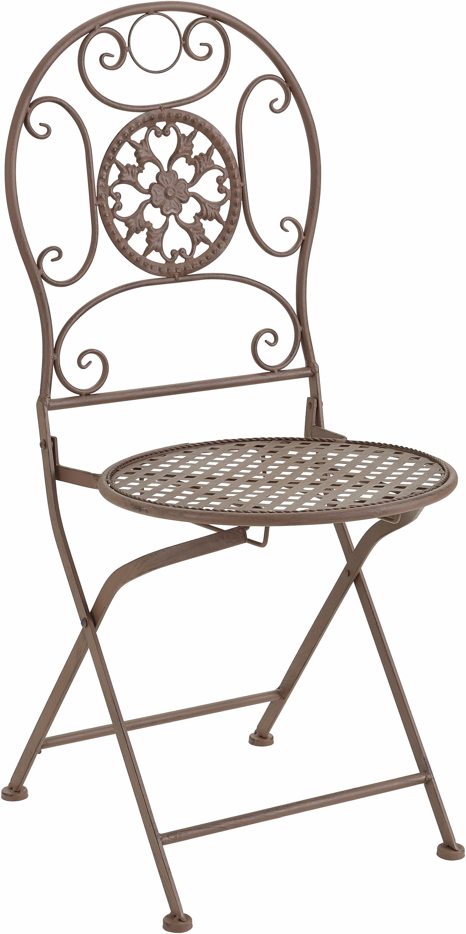 Klappstuhl LOCKER braun Metall Gartenstuhl