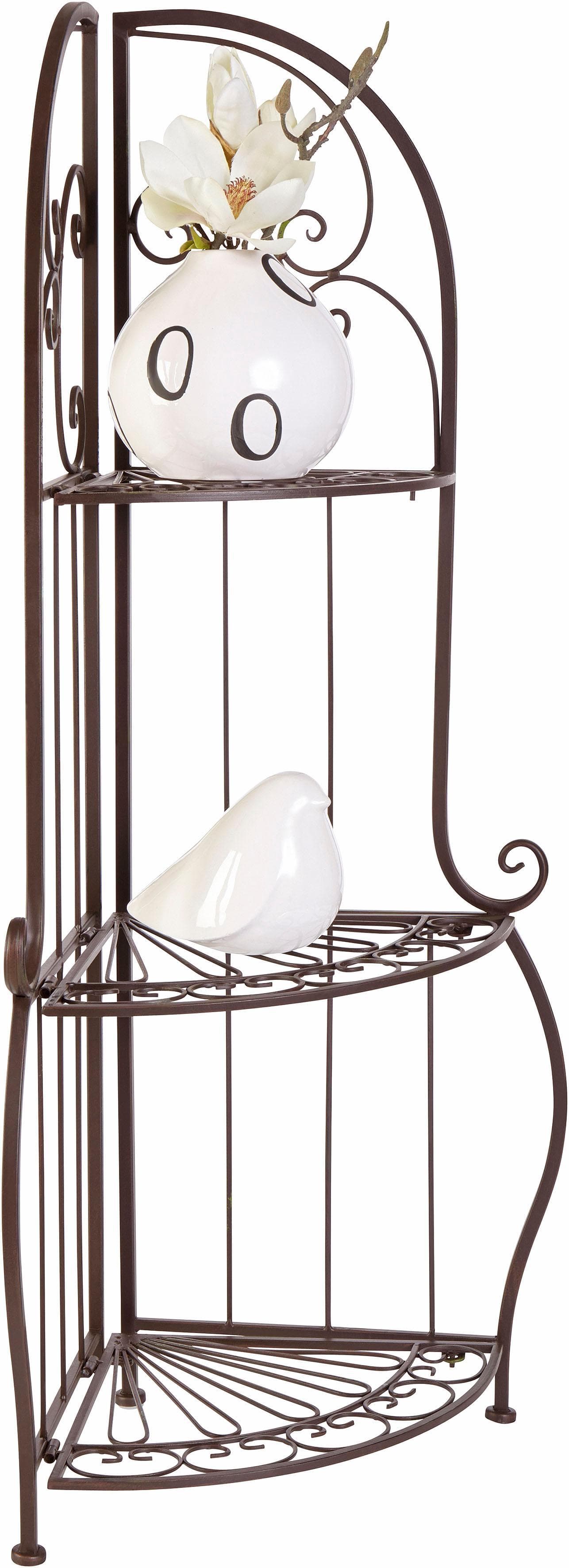 Zusammenklappbares Eckregal im Antik-Look