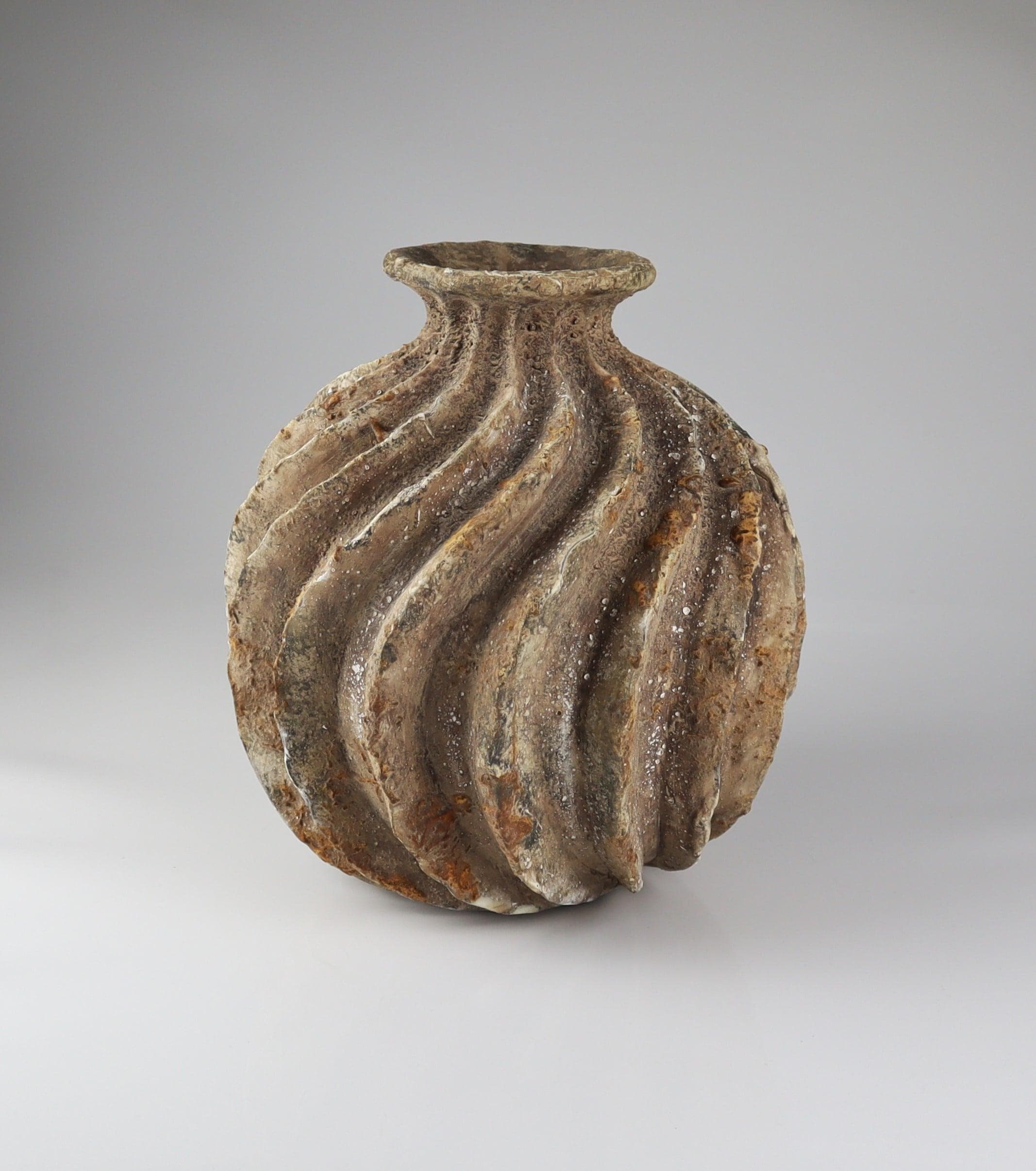 AM Design Dekovase Polyresin Braun 29x29 cm