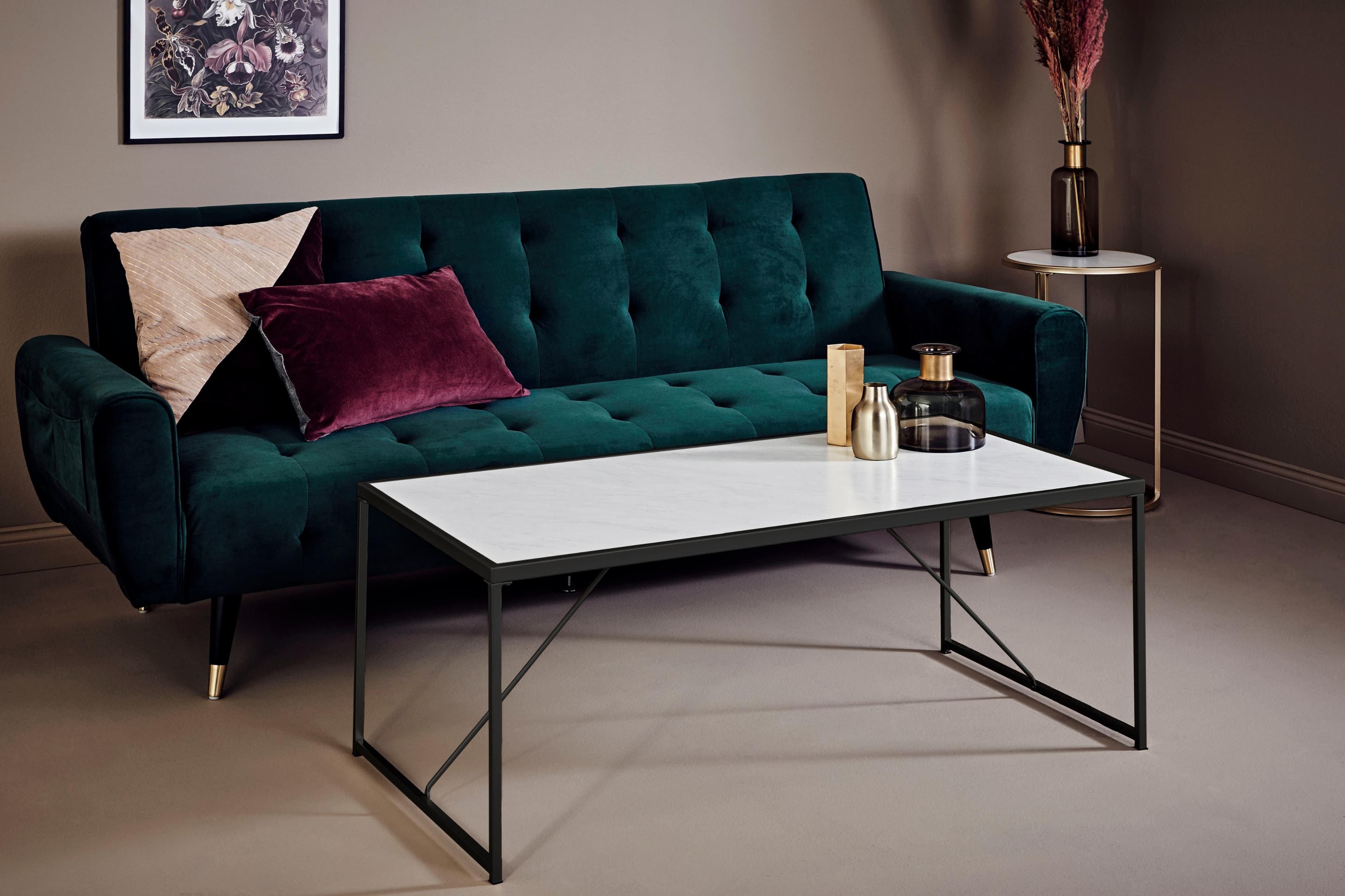 Couchtisch Jahnke Glam Coffee Schwarz Marmor-Optik