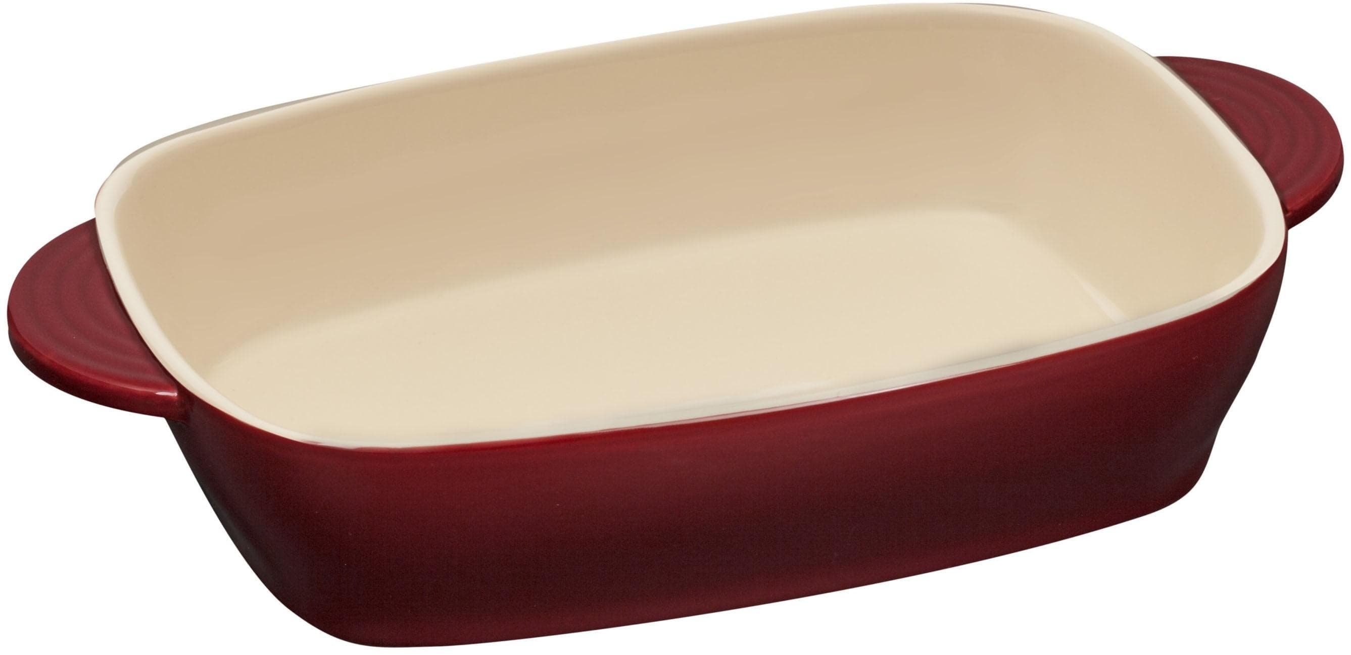 RESTO KITCHENWARE Auflaufform Keramik Rot Rechteckig