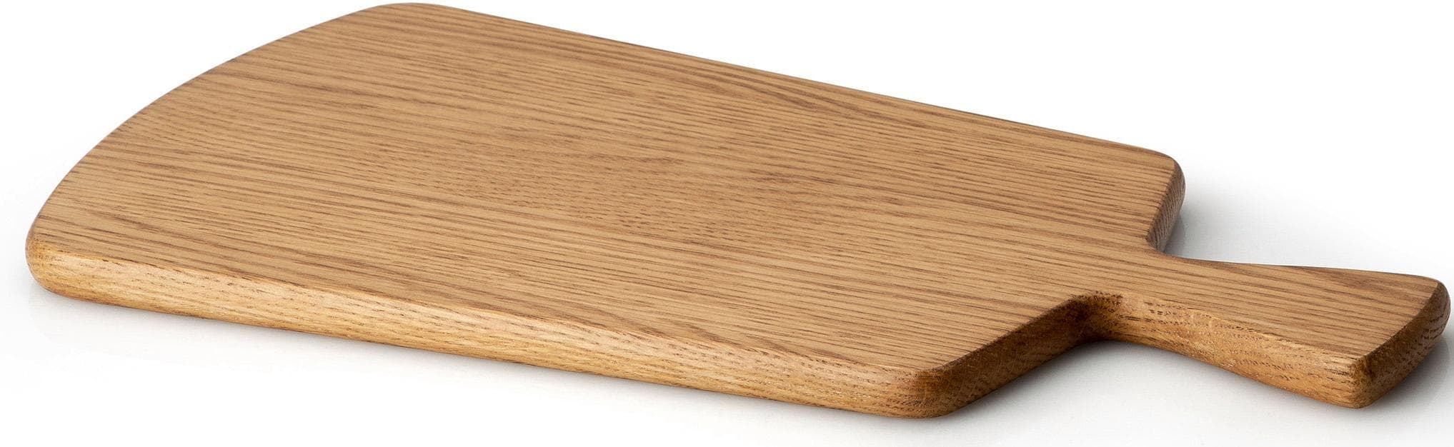 Schneidebrett CONTINENTA Eiche massiv mit Griff beige