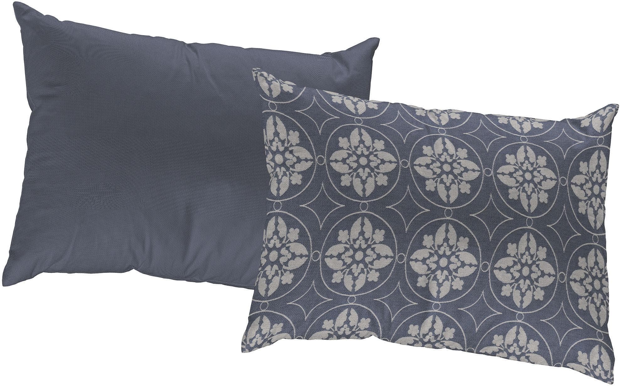 ADAM Dekokissenhülle Romantic Puligny A Blau Ornamente Wendekissen