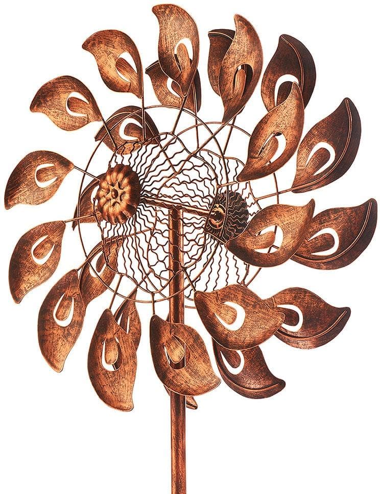 LOCKER Gartenstecker Windrad braun Metall XXL