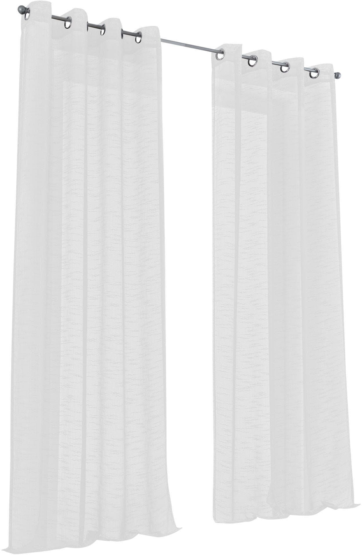 HEINE HOME Vorhang Celtic Weiß Polyester Leinenoptik