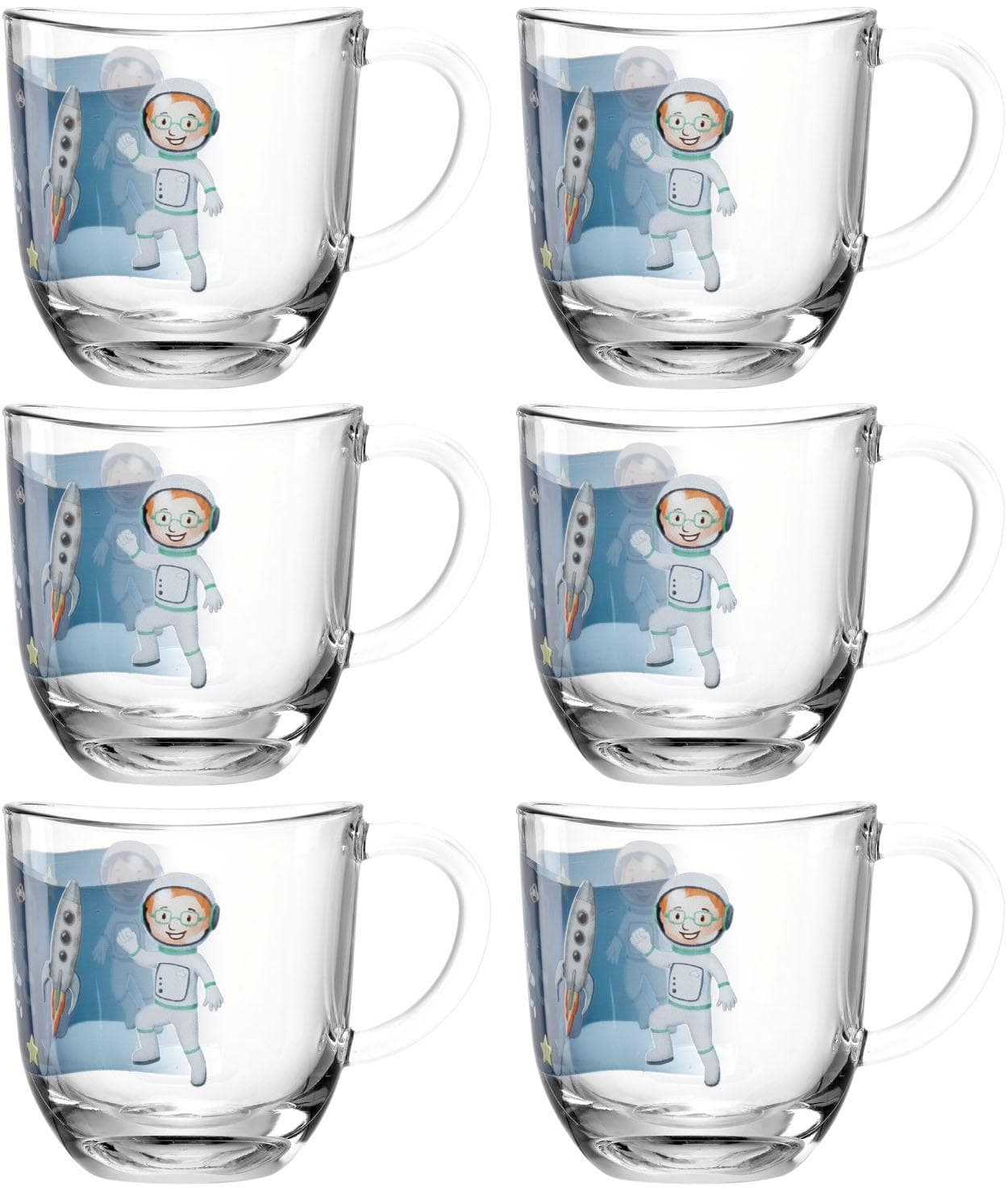 Leonardo Tasse Weltall BAMBINI AVVENTURA 6-teilig Glas bunt