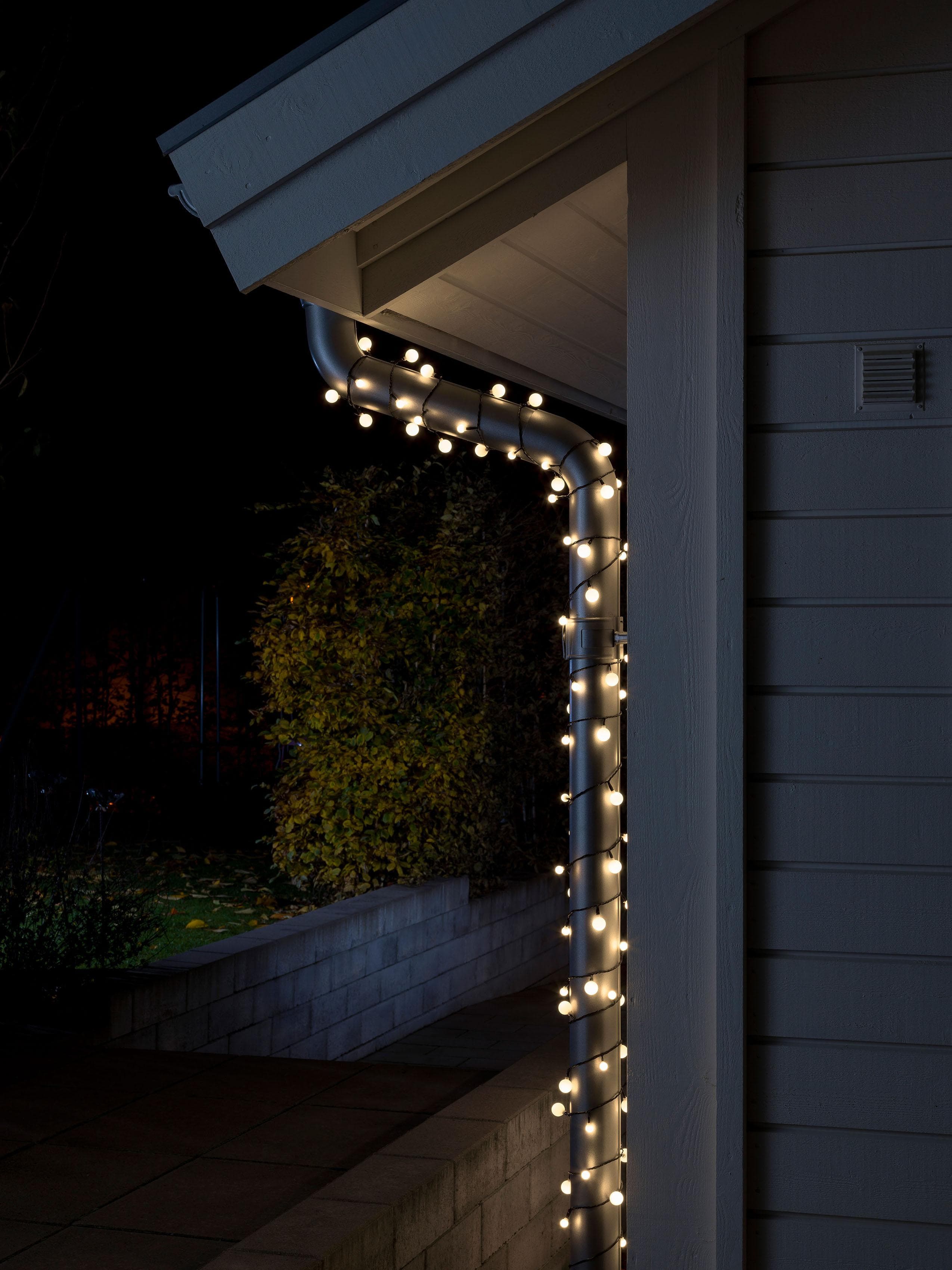Konstsmide LED-Lichterkette Schwarz 80 LEDs Warmweiß Outdoor