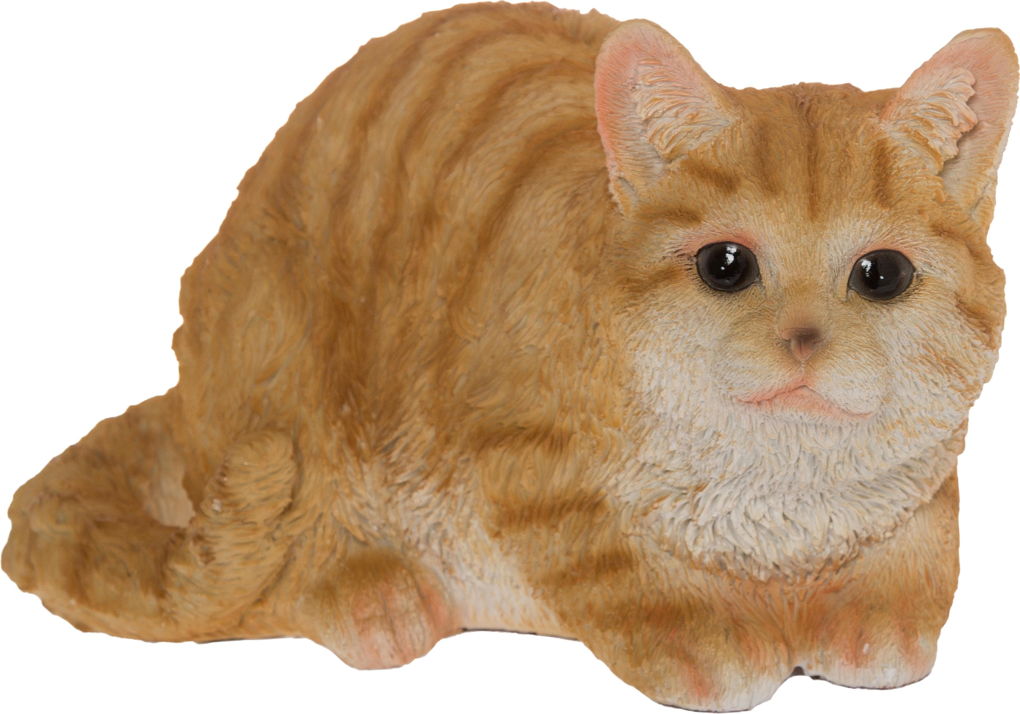 MyFlair Dekofigur Katze gelb/weiß Polyresin
