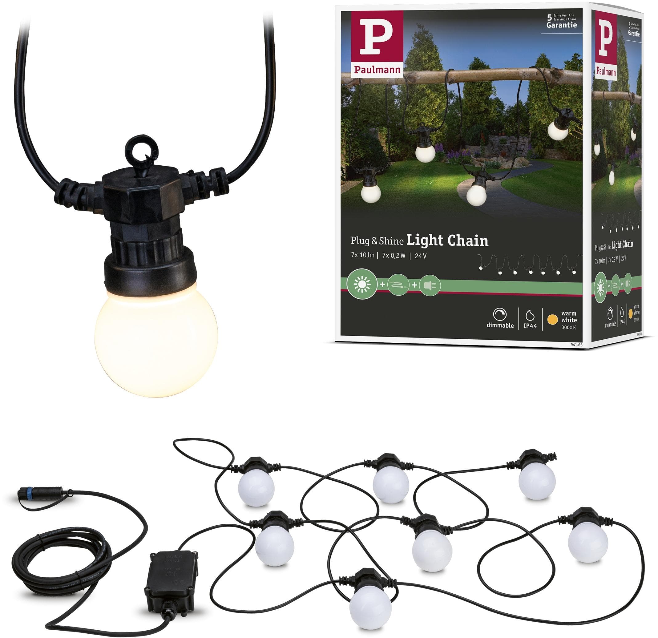 Paulmann LED Outdoor Lichterkette Warmweiß Flexibel
