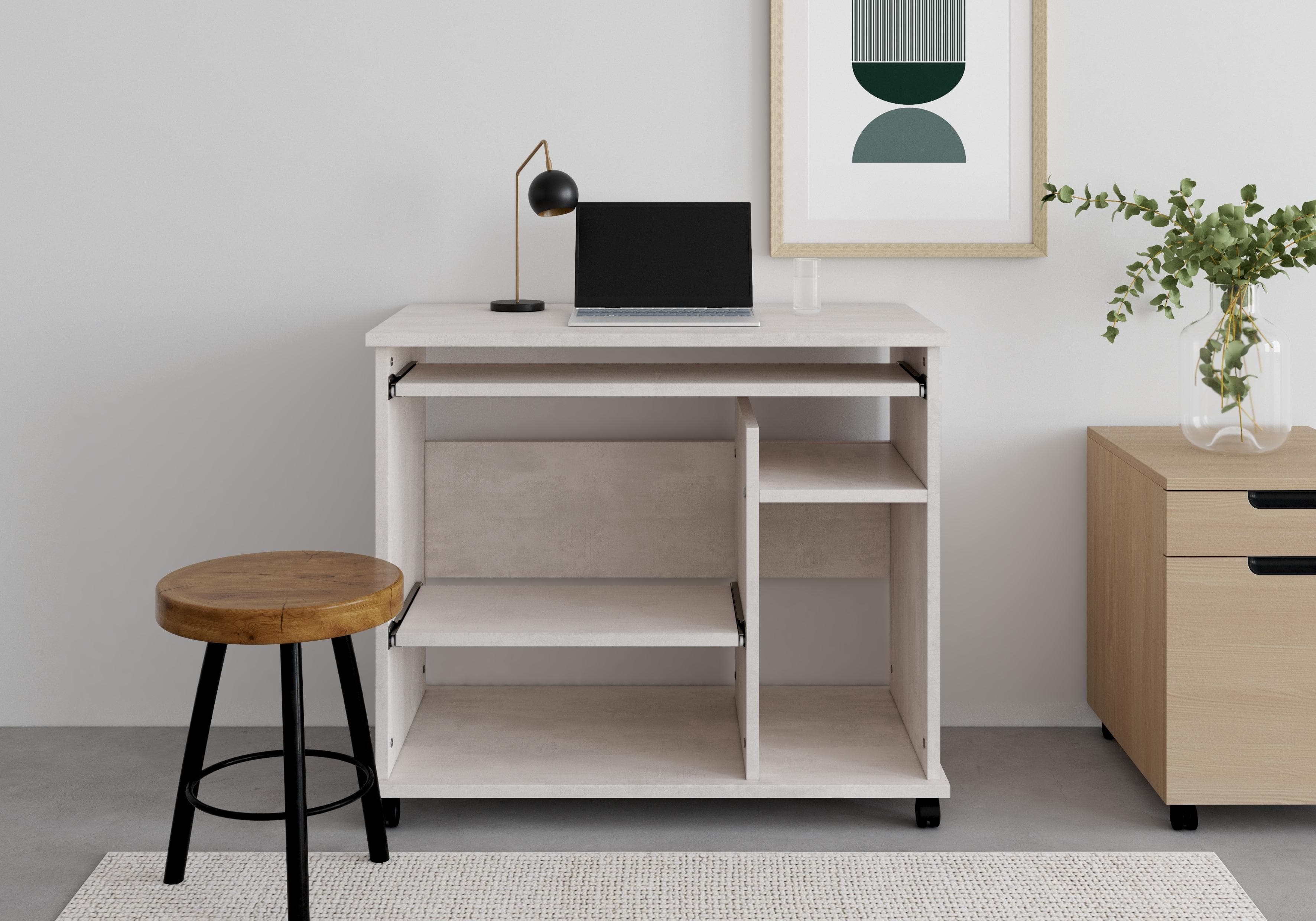 Computertisch VOGL MÖBELFABRIK "Compi" Betongrau