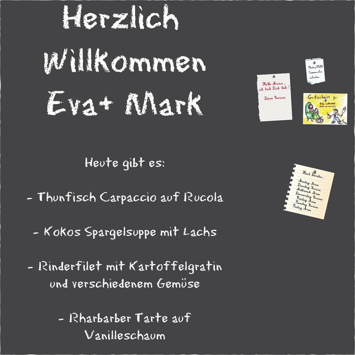 Memoboard QUEENCE Grau