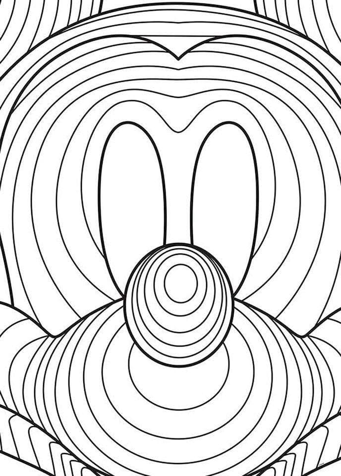 Bild KOMAR Mickey Mouse Lines Schwarz Poster 50x70 cm