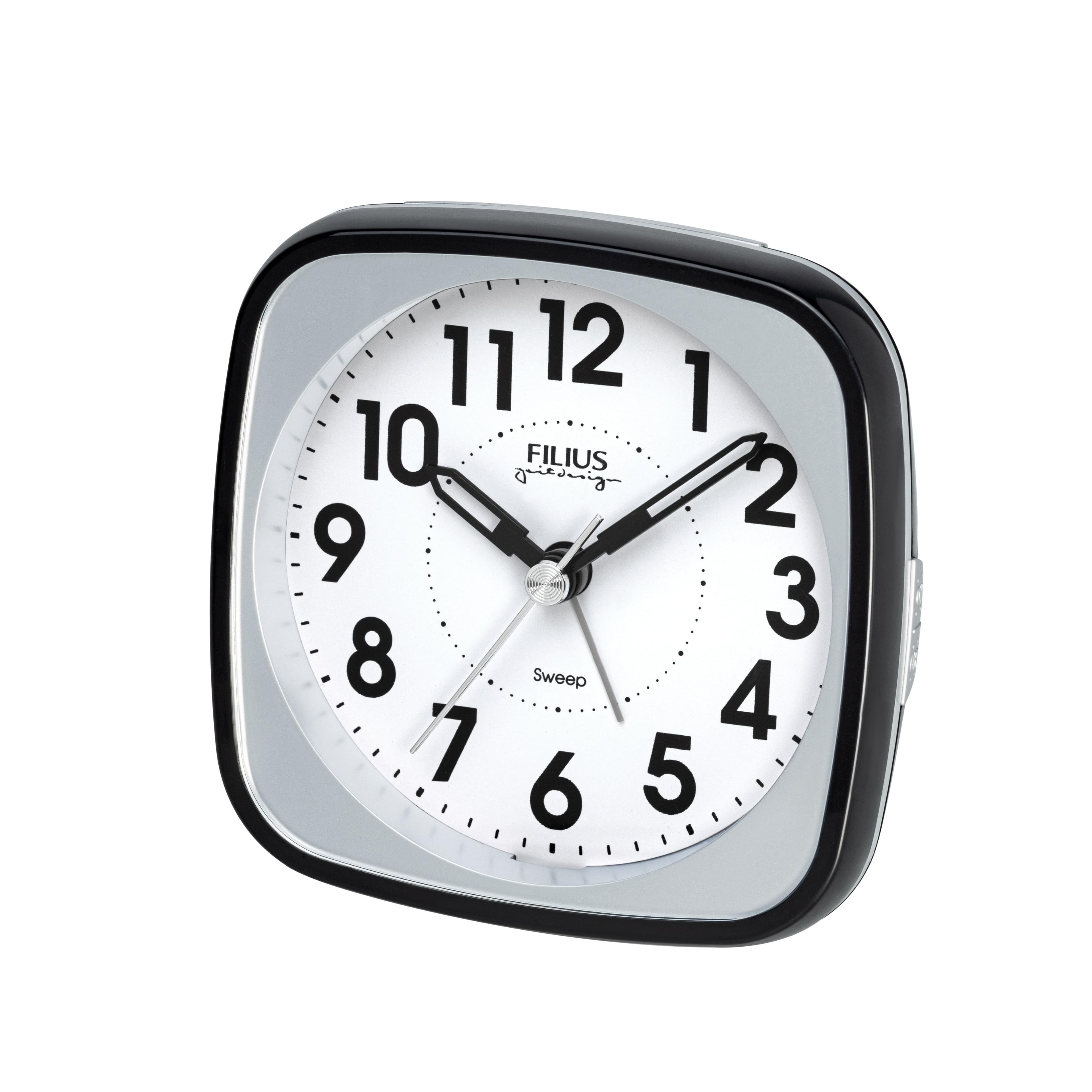 Quarzwecker FILIUS ZEITDESIGN schwarz mit Beleuchtung
