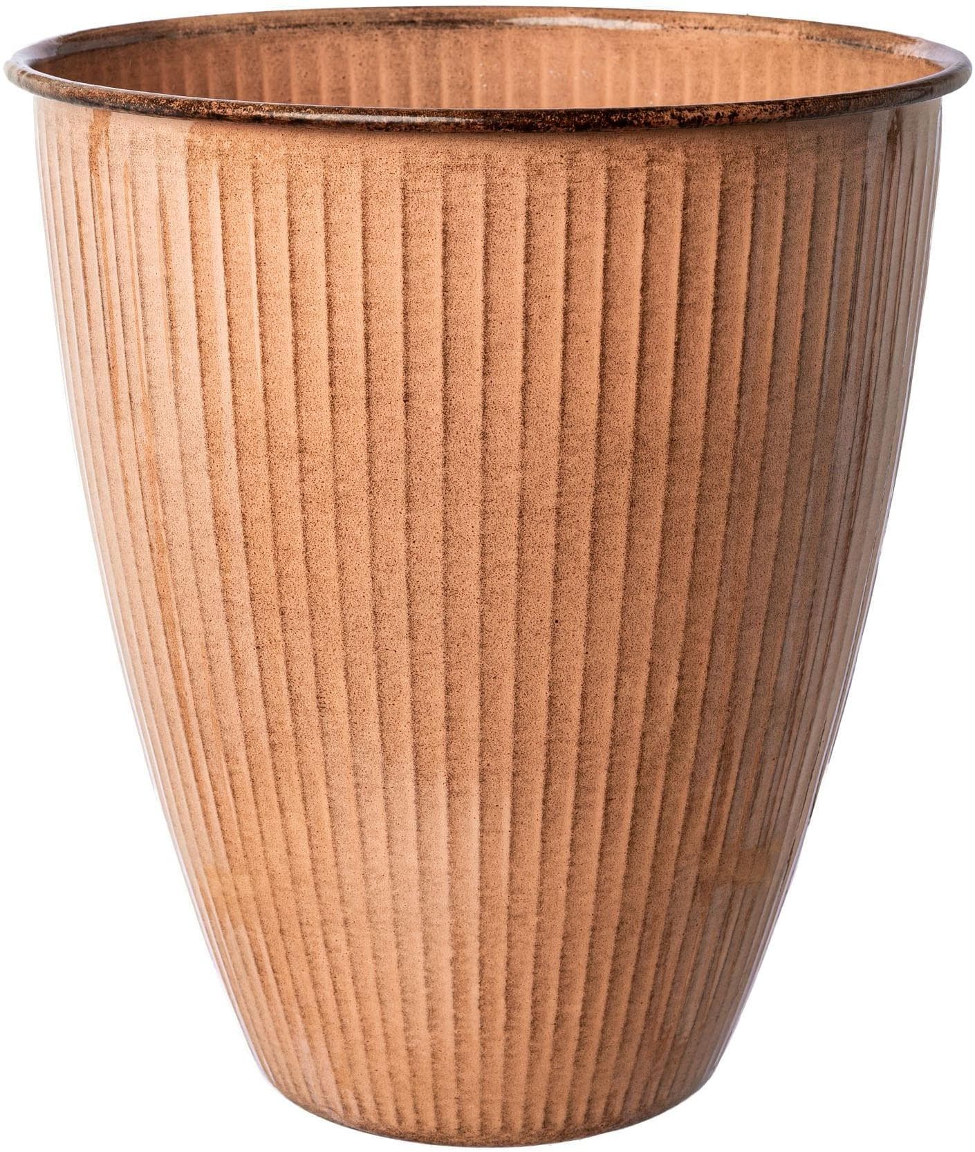 Übertopf CREATIV HOME Apricot Metall