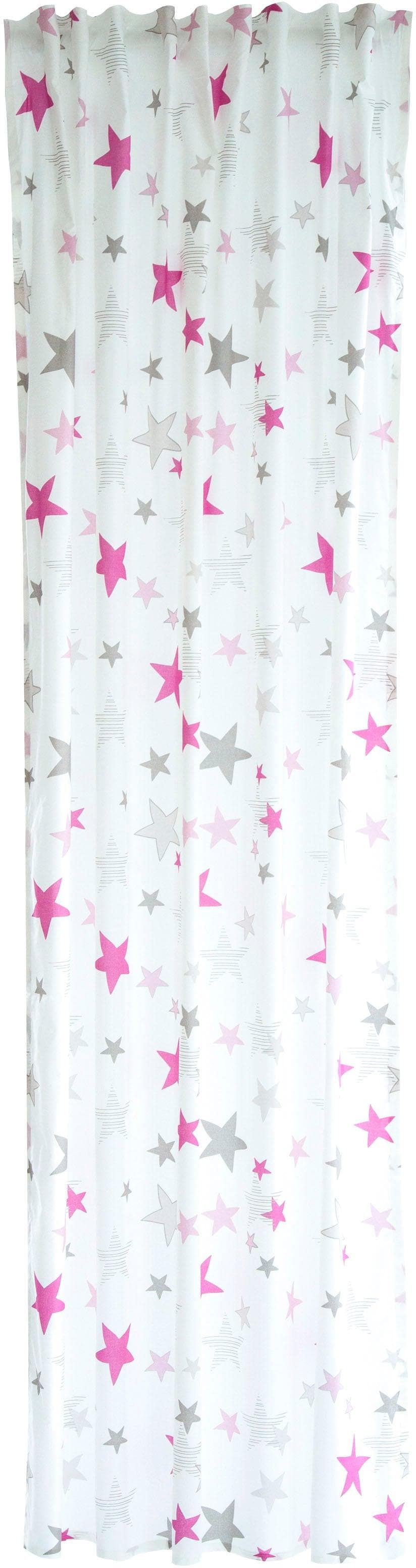 HOMING Vorhang "Stars" Gr. 1 Rosa Weiß