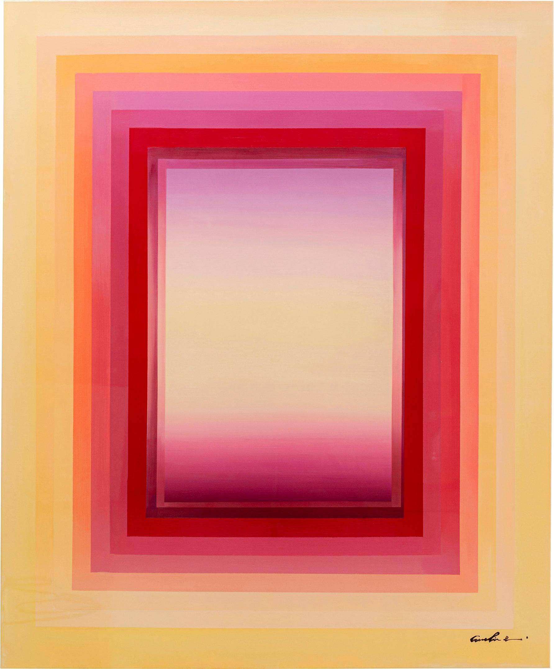 KARE DESIGN Leinwandbild Tendency Blush Beige Rot