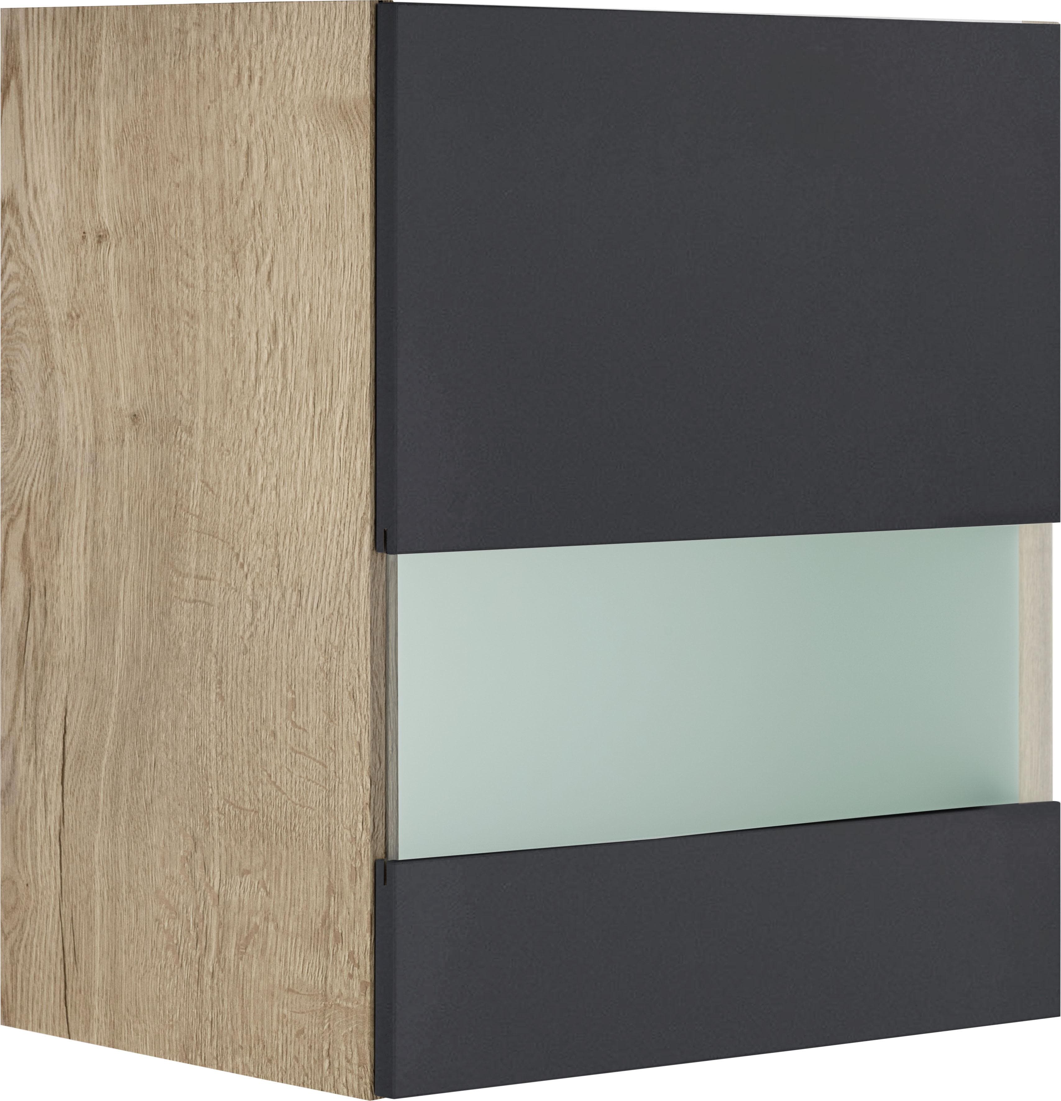 OPTIFIT Glashängeschrank Roth Anthrazit Wildeiche Weiß