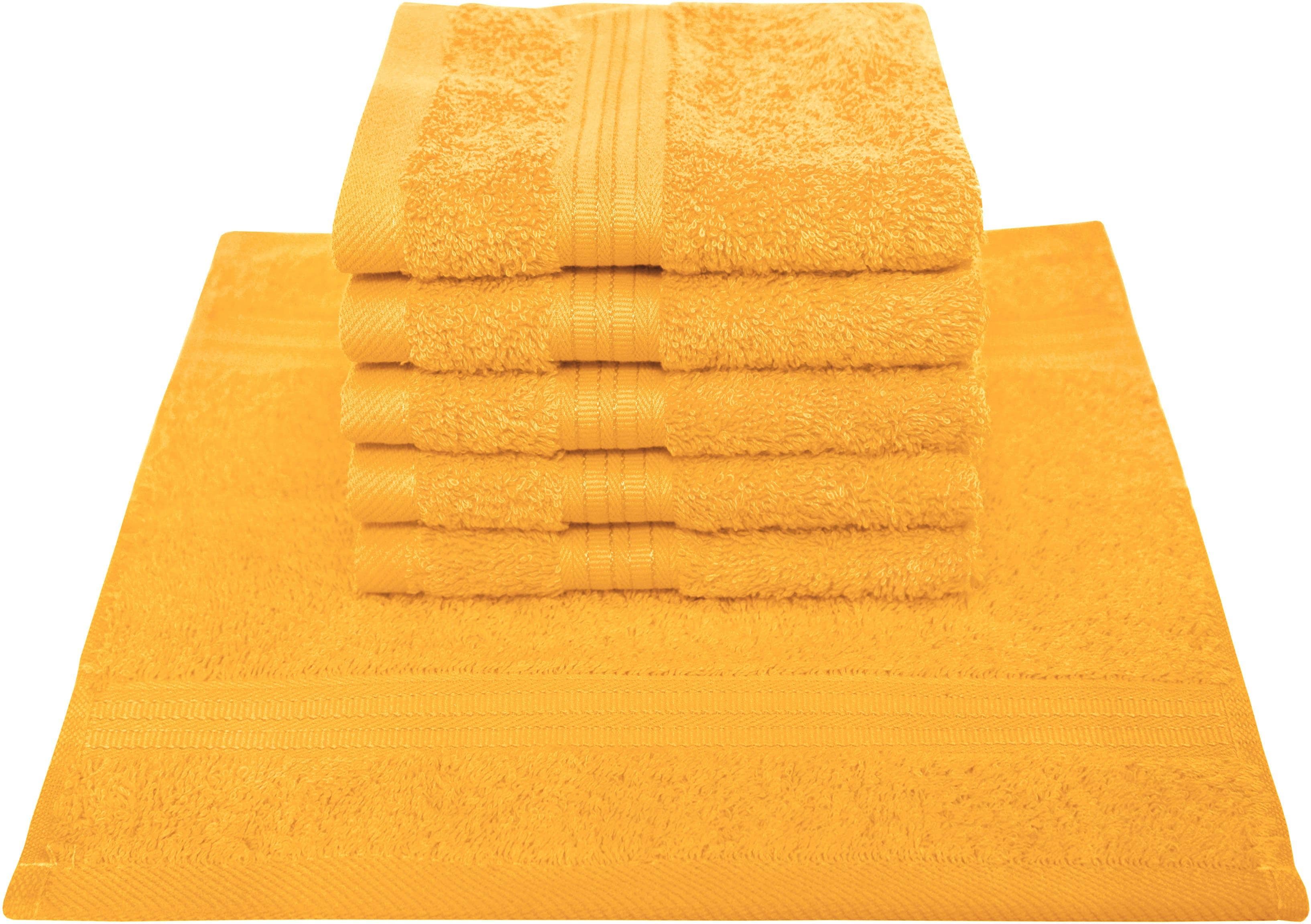 DYCKHOFF Siena Seiftuch Goldgelb Frottier mit Bordüre