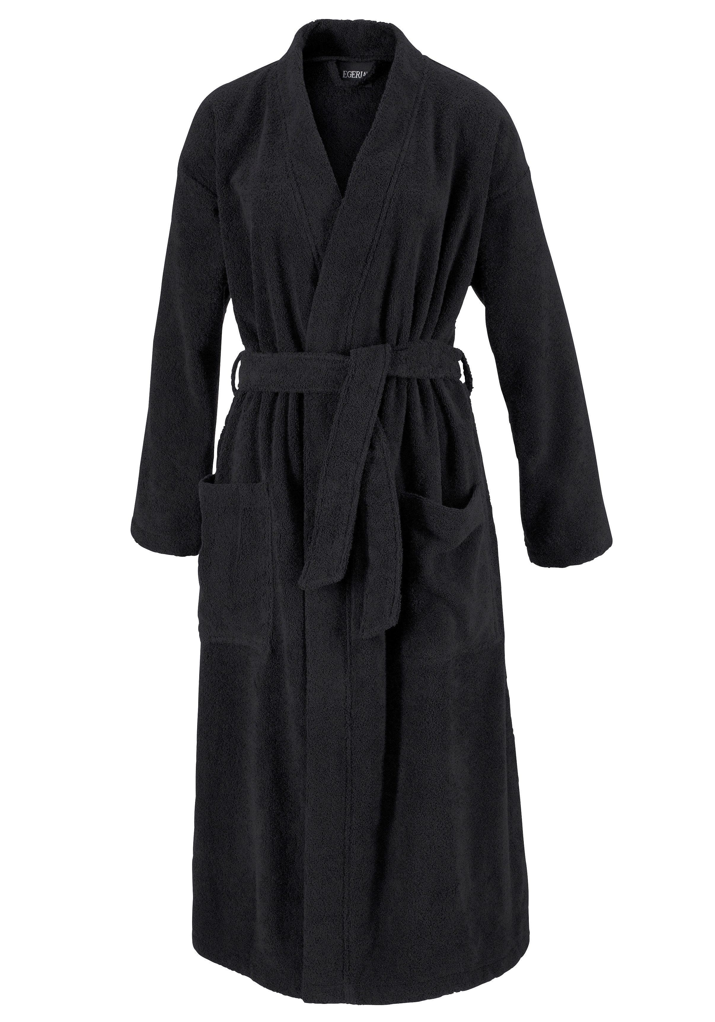 Unisex-Bademantel Egeria Topas Schwarz Walkfrottee L