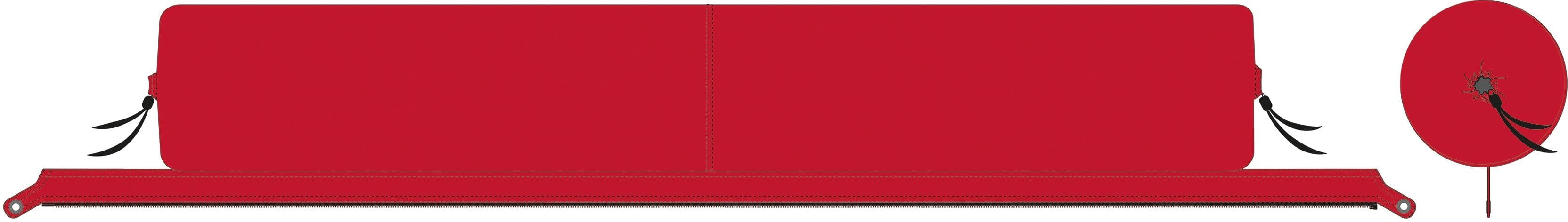 Nackenrolle BENT "XL Lounger Plain" Rot Funktionskissen Kinder 180cm Polyester