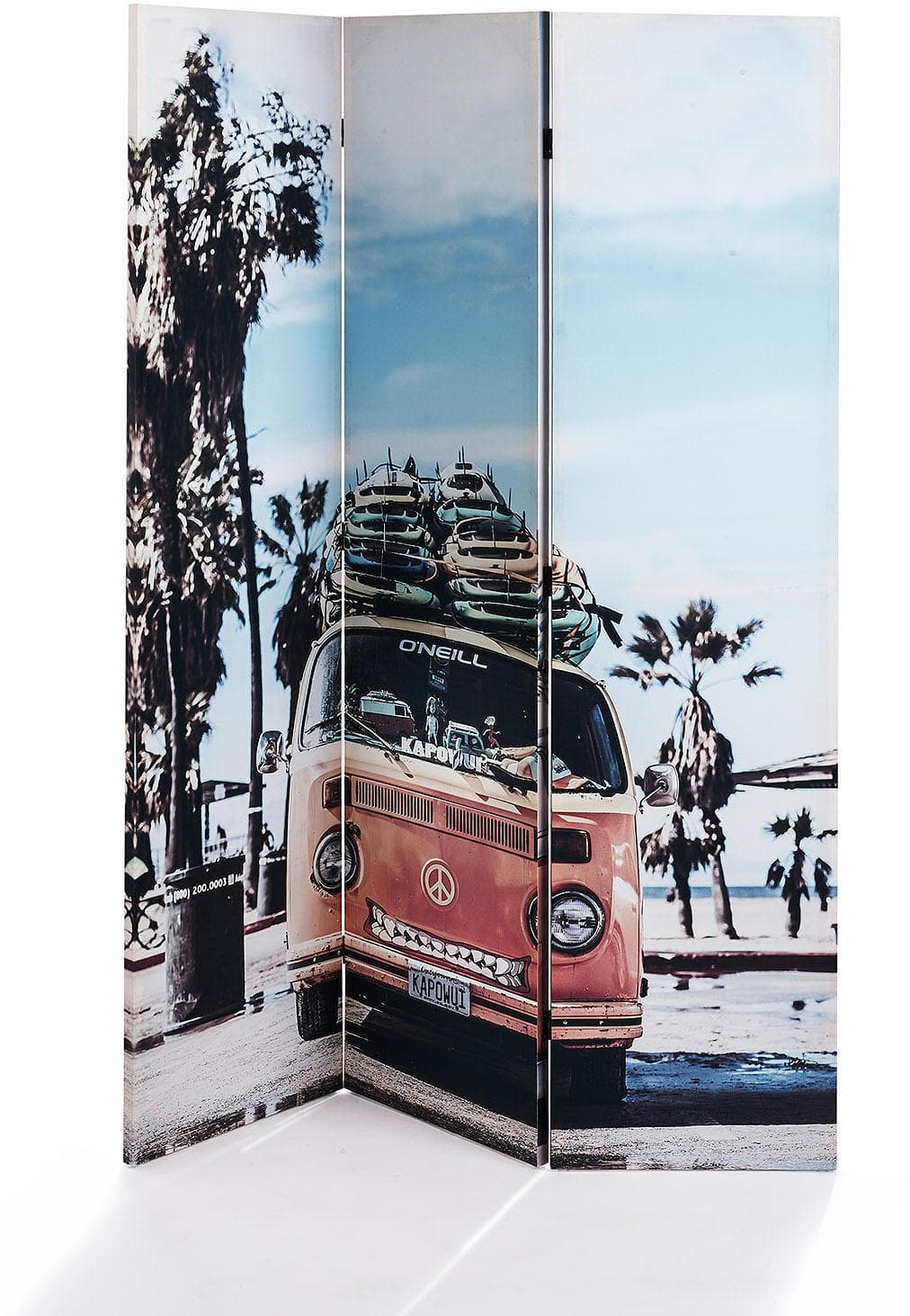 Paravent LOCKER bunt Leinen Papier Stellwände Raumteiler