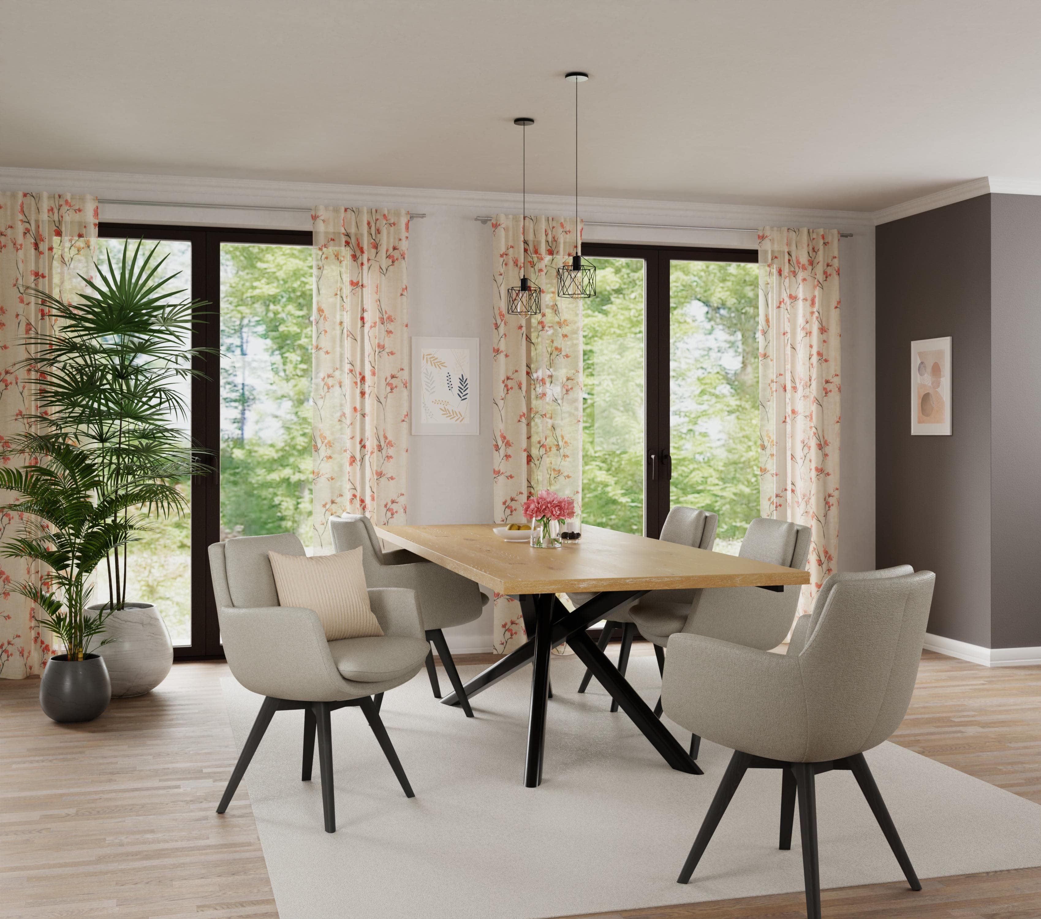 Vorhang HOMING Kianna rot 140x245cm Schlaufenschal