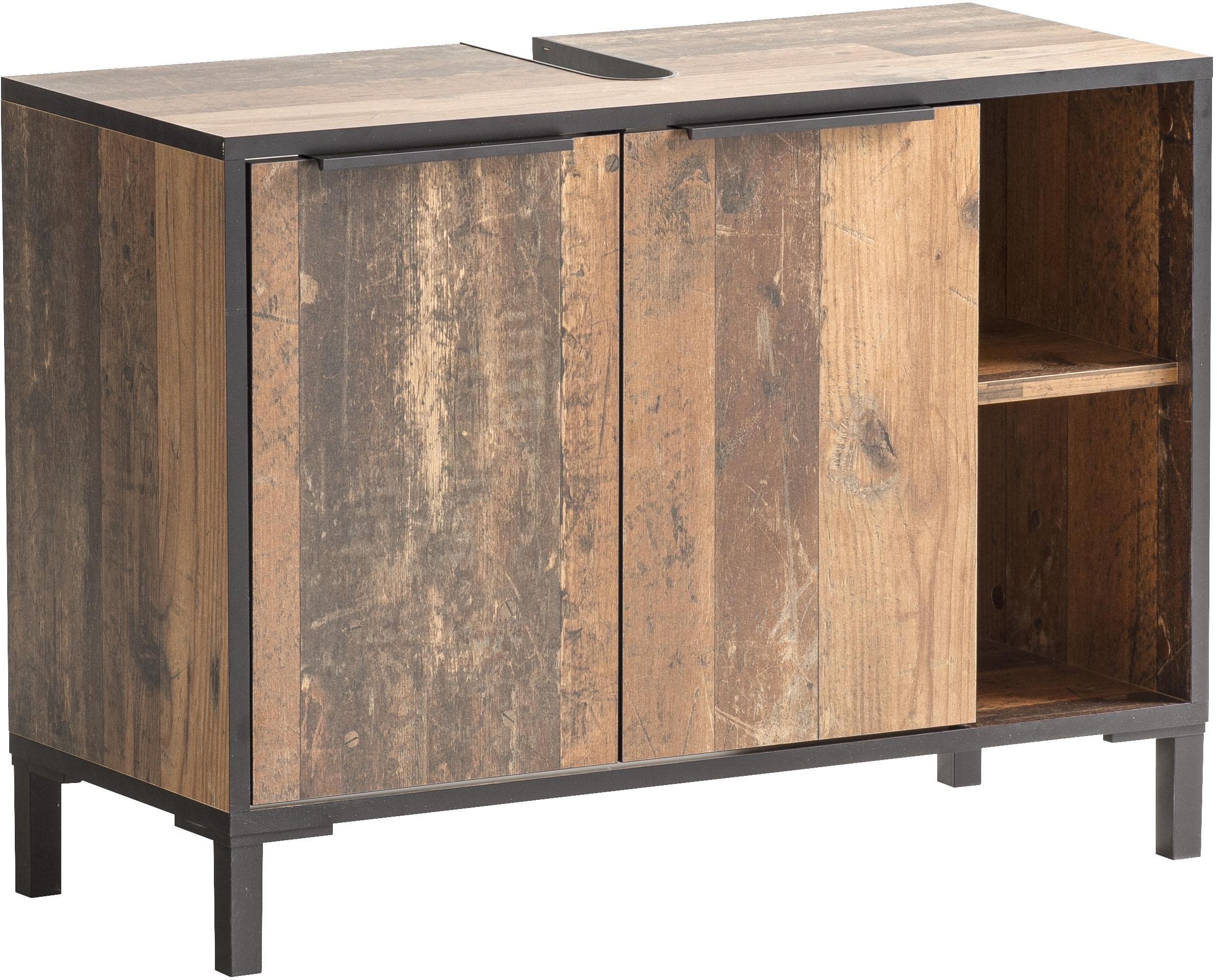 Waschbeckenunterschrank Old Style Dark mit Softclose