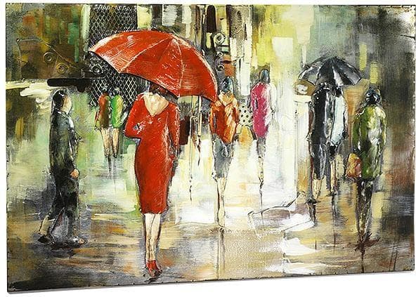 Metallbild LOCKER 3D Regenschirm bunt